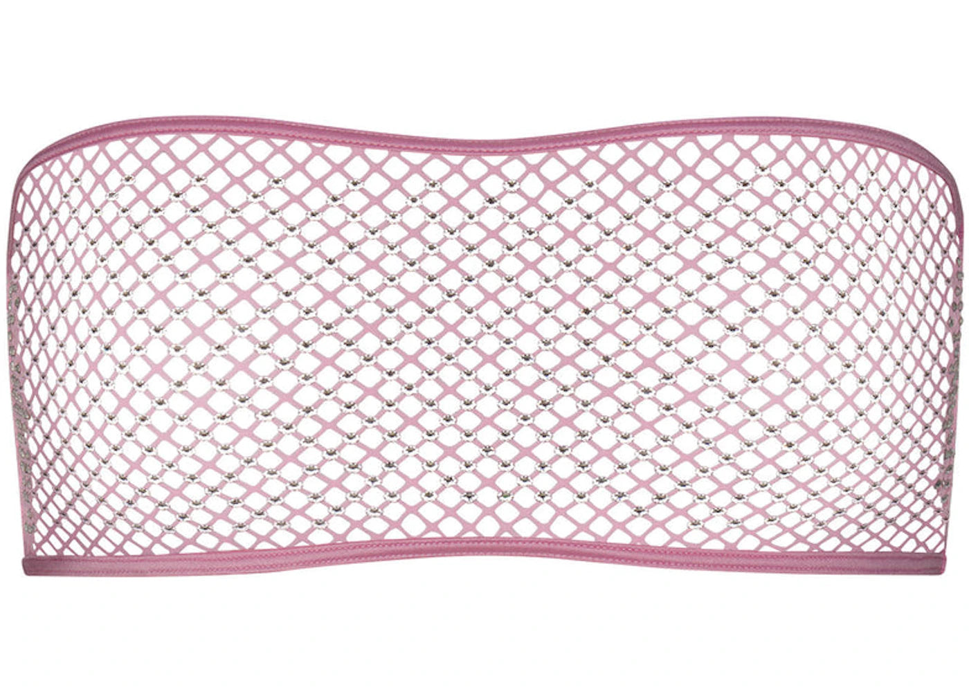 SKIMS x Swarovski Stretch Net Bandeau Bubble Gum