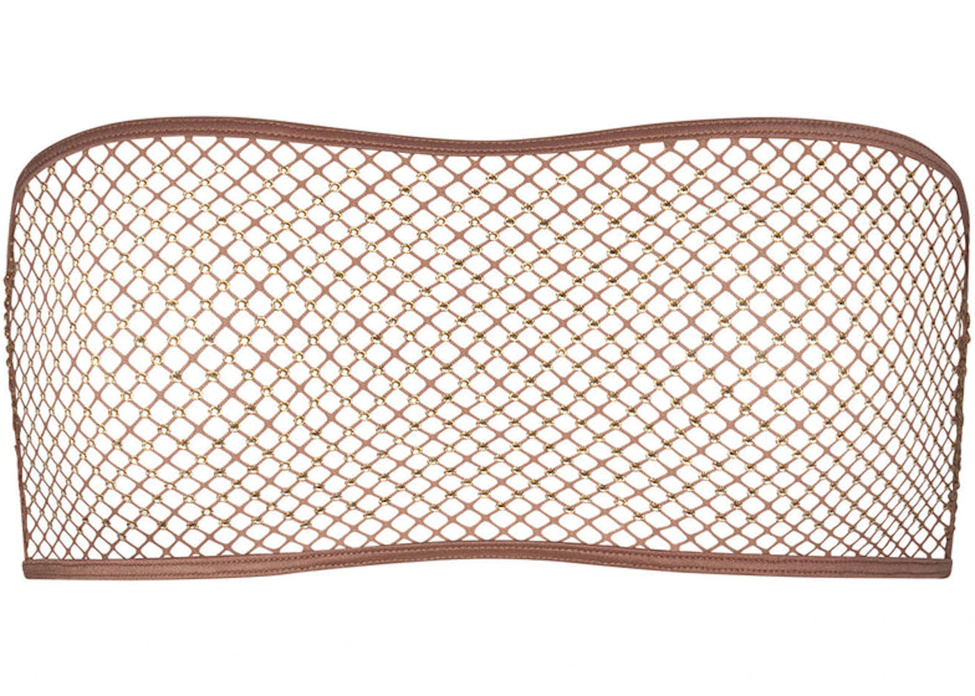 SKIMS x Swarovski Stretch Net Bandeau Gold