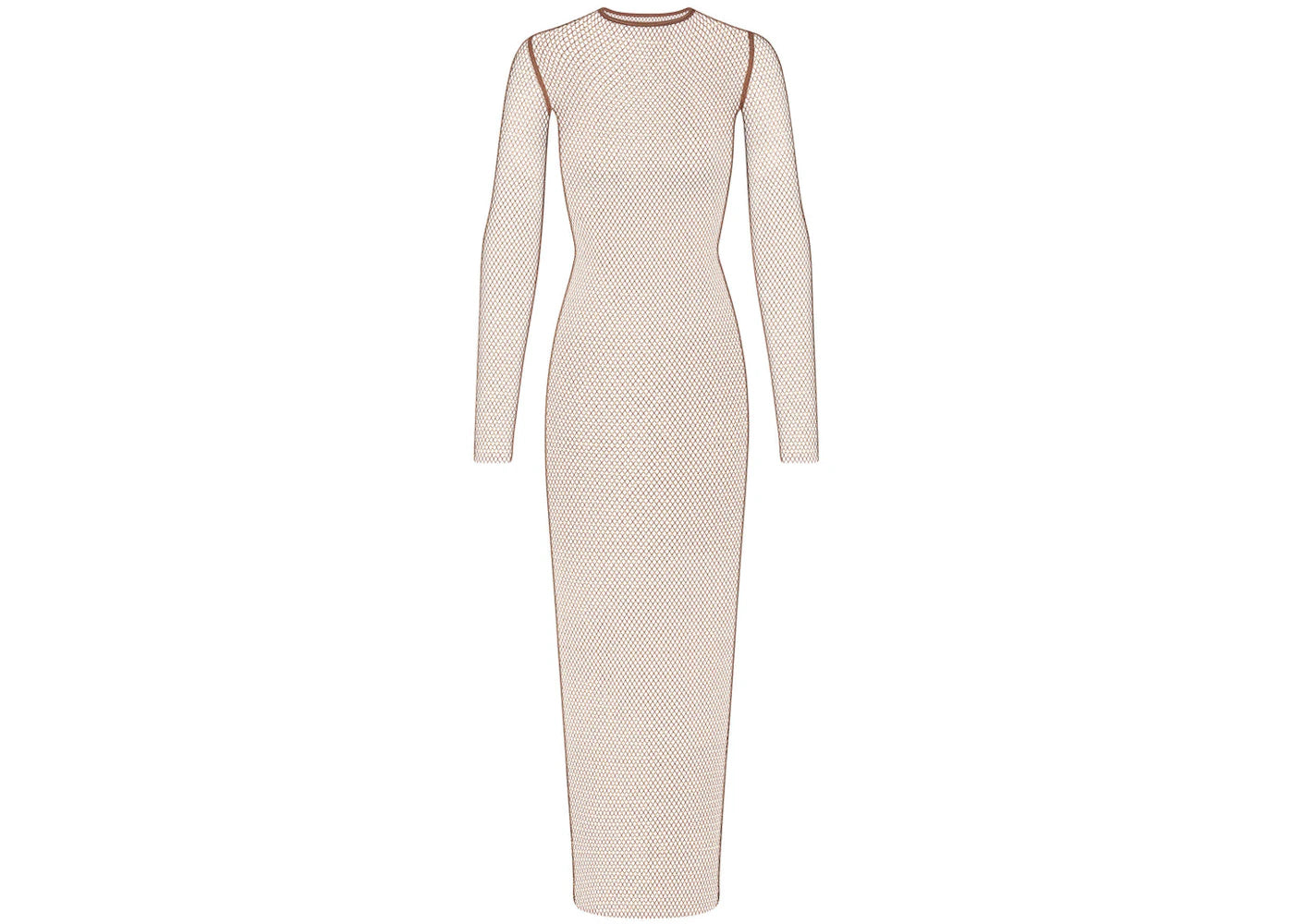 SKIMS x Swarovski Stretch Net Long Sleeve Dress Gold