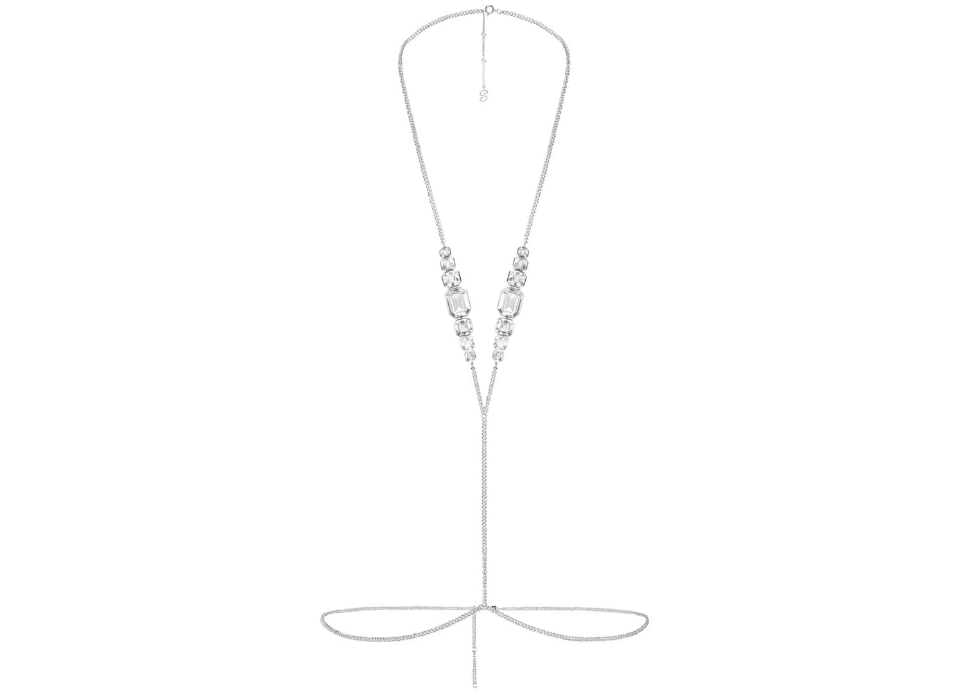 SKIMS x Swarovski V Body Chain Silver