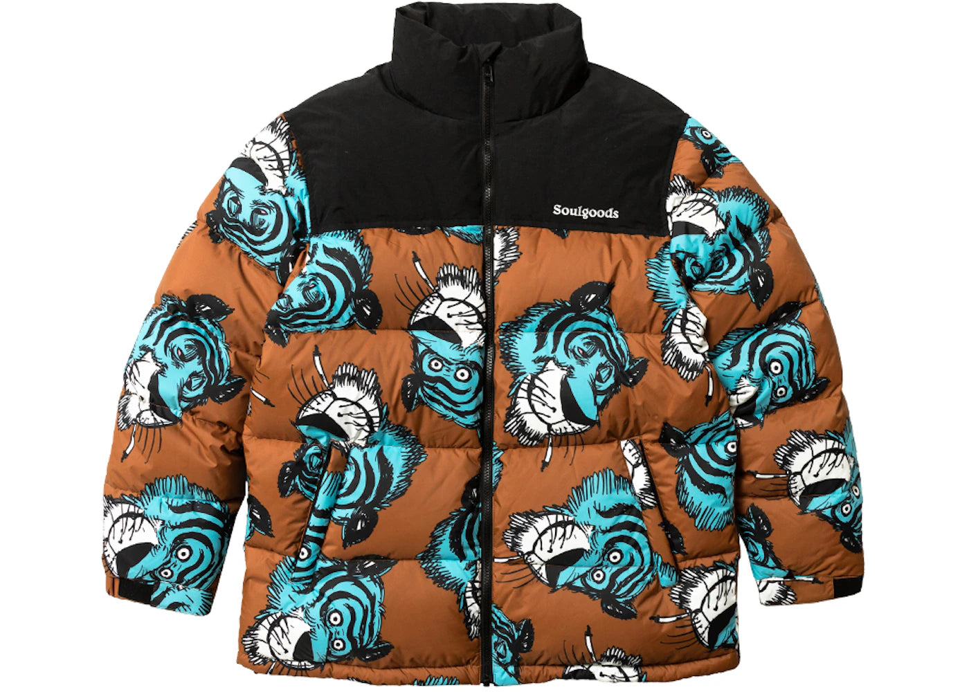 SOULGOODS Allover Tiger 800 D.P Outdoor Down Jacket Brown