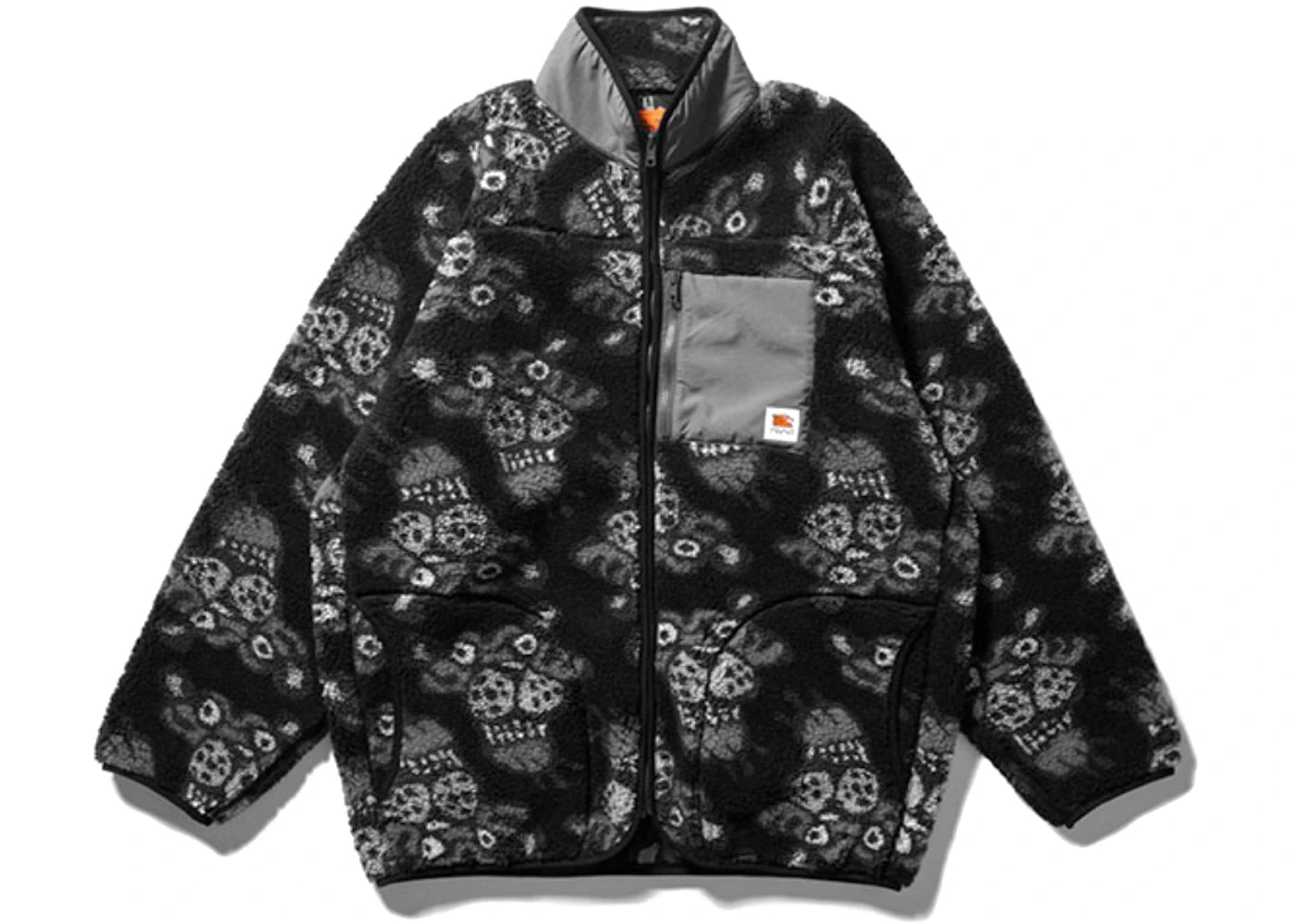 SOULGOODS Allover Tiger Logo Fleece Jacket Black