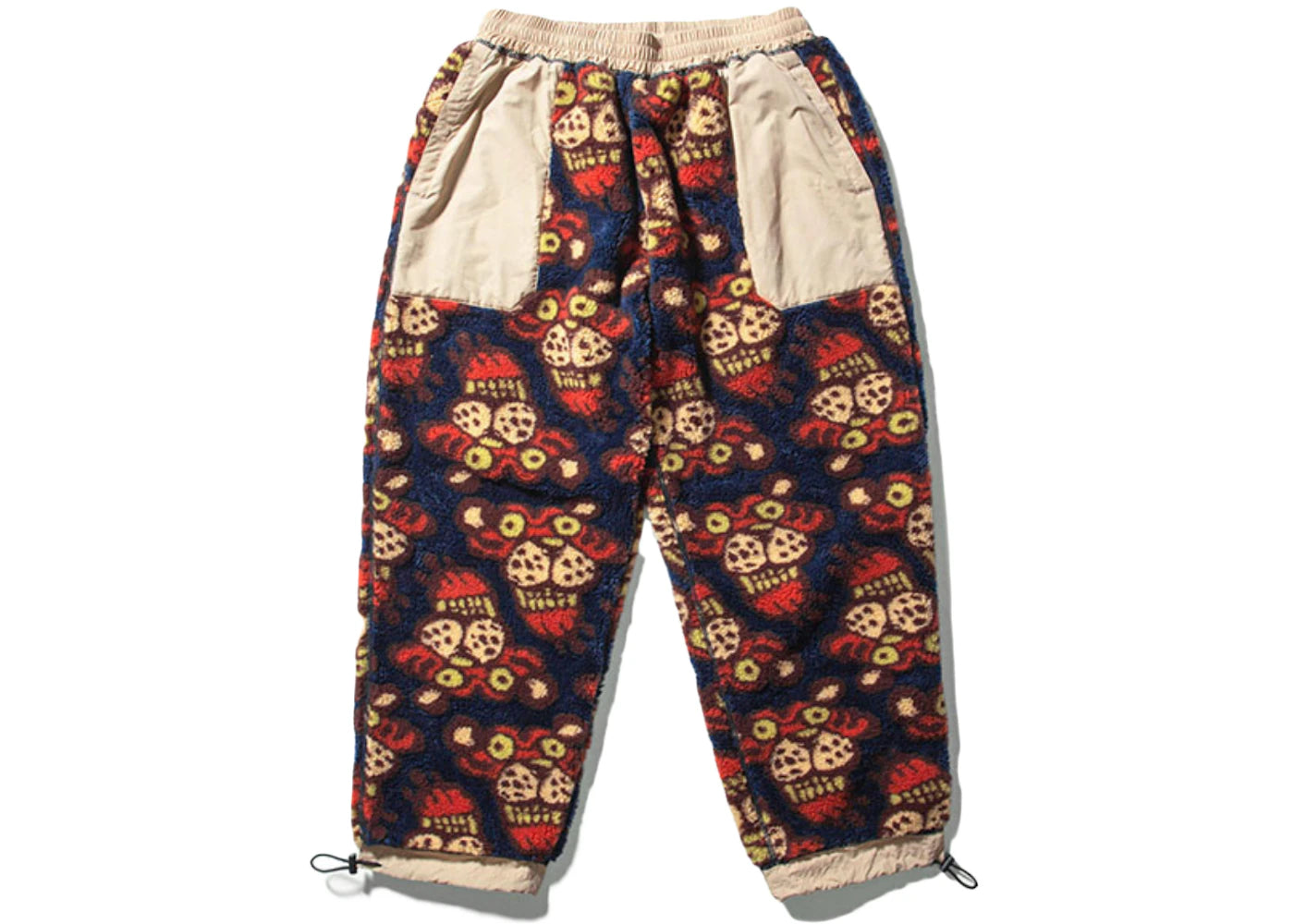 SOULGOODS Allover Tiger Logo Fleece Pants Dark Blue