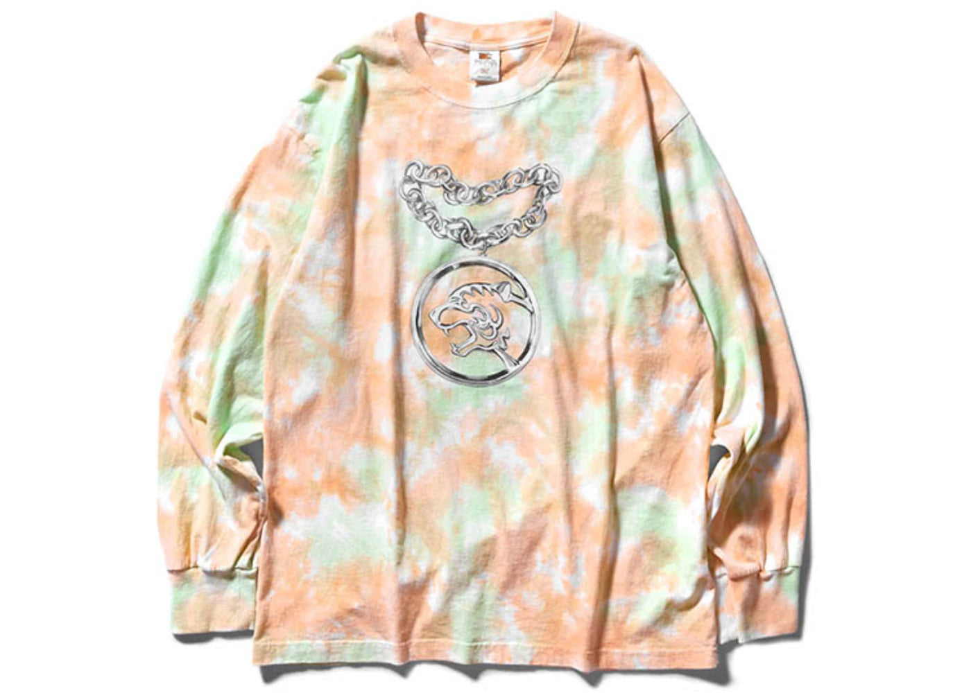 SOULGOODS Chain Tie Dye L/S T-Shirt Creamy Orange