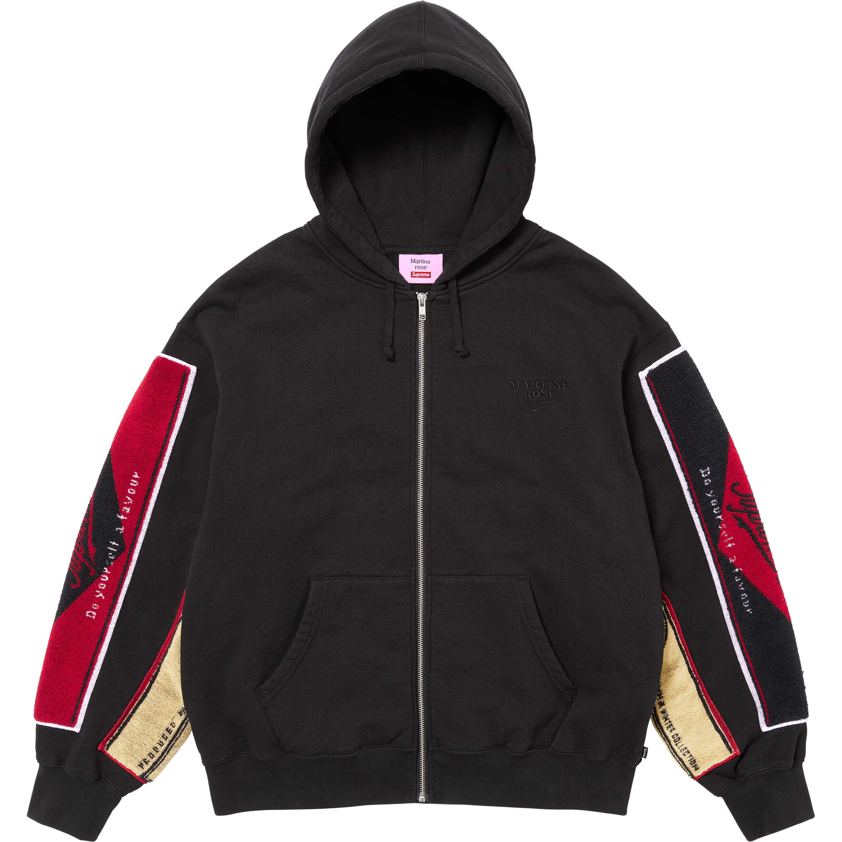 Supreme / Martine Rose Towel Zip Up Hooded Sweatshirt - Black