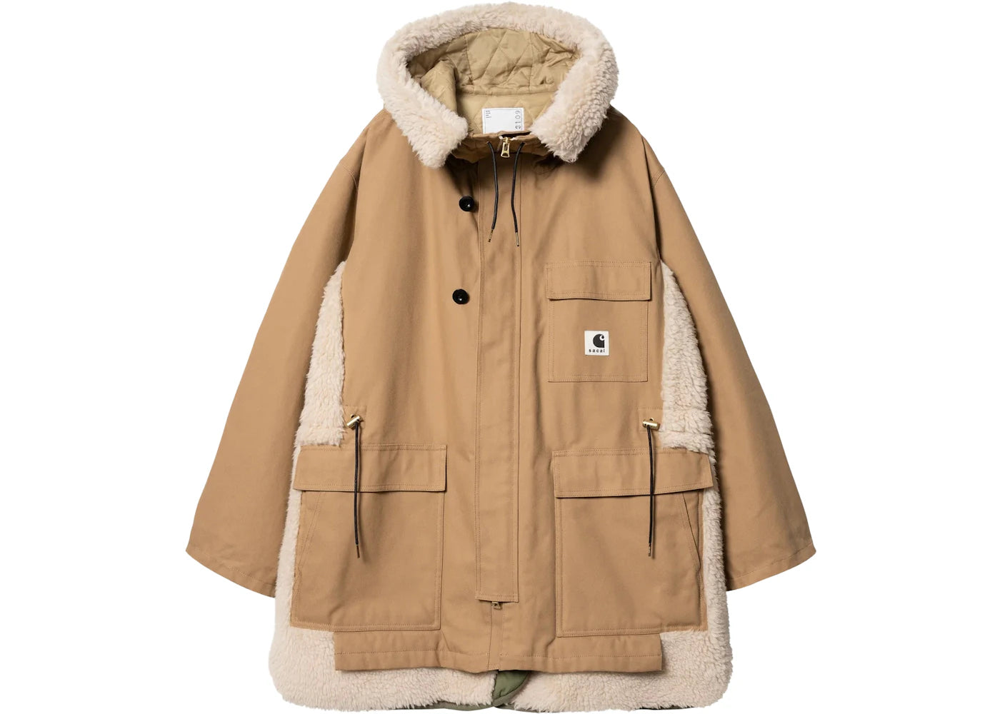 Sacai x Carhartt WIP Canvas Siberian Parka Beige
