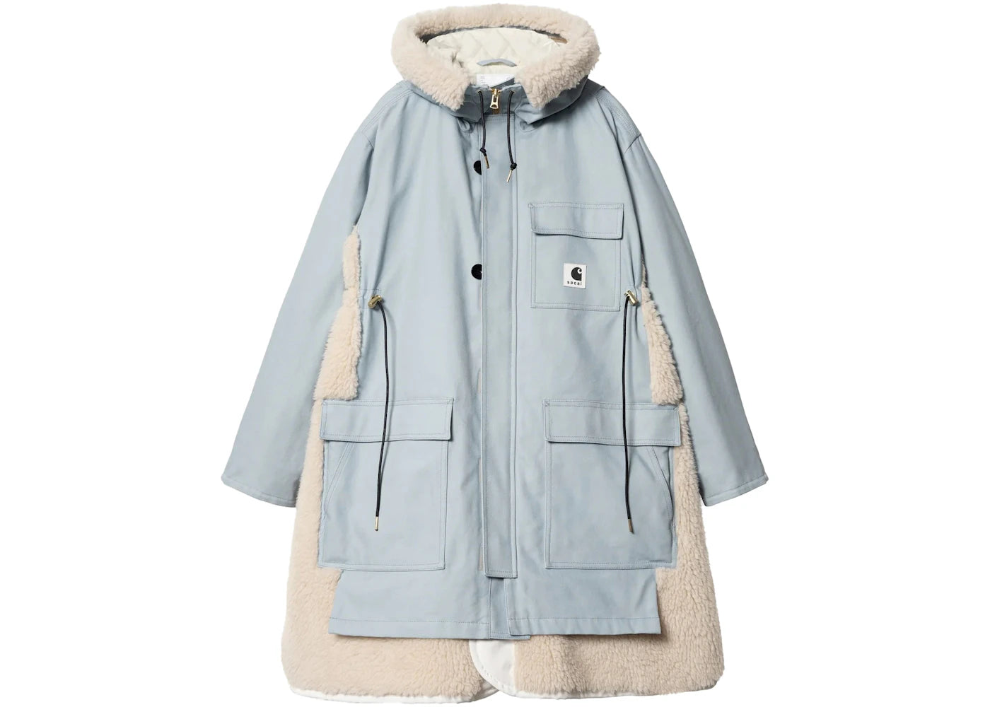 Sacai x Carhartt WIP Women's Canvas Siberian Parka Light Blue