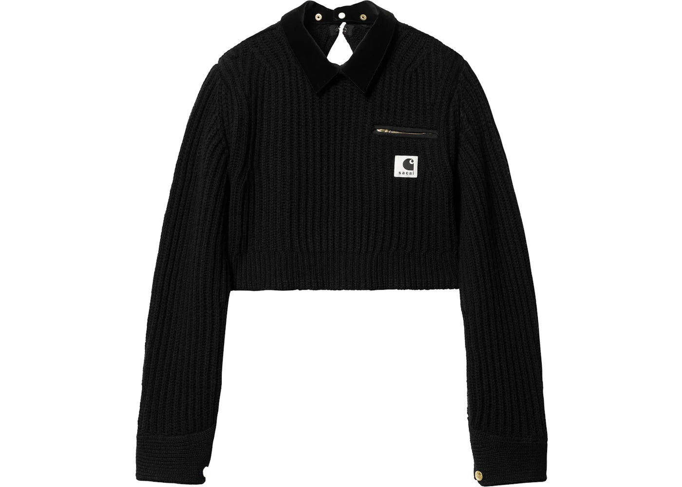 Sacai x Carhartt WIP Women's Knit Detroit Pullover Black