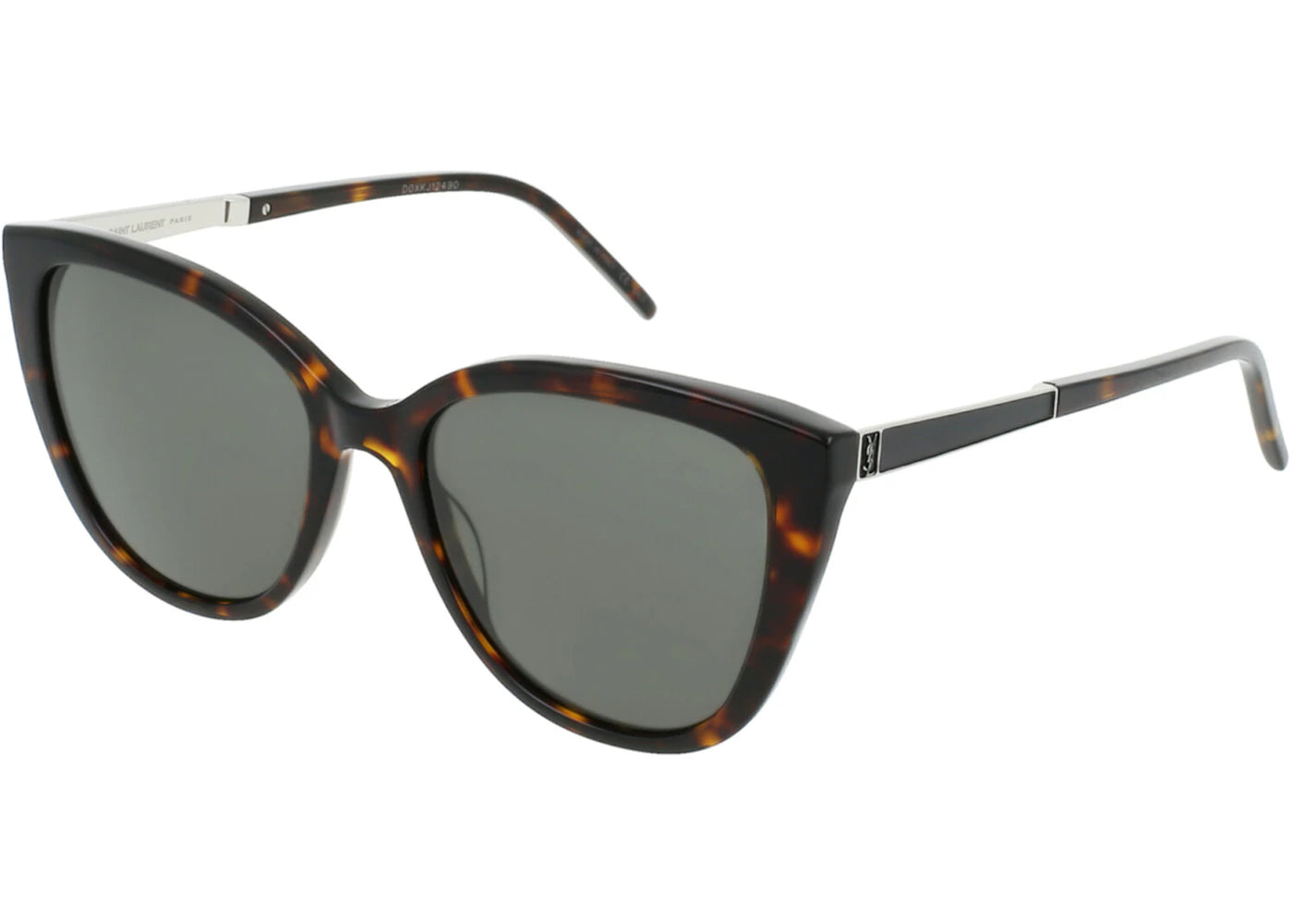 Saint Laurent Cat Eye Sunglasses Havana Silver Grey (SLM70-30009623-003)