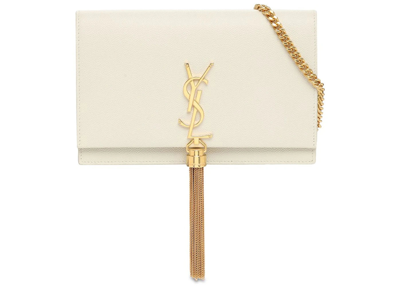 Saint Laurent Kate Shoulder Bag White