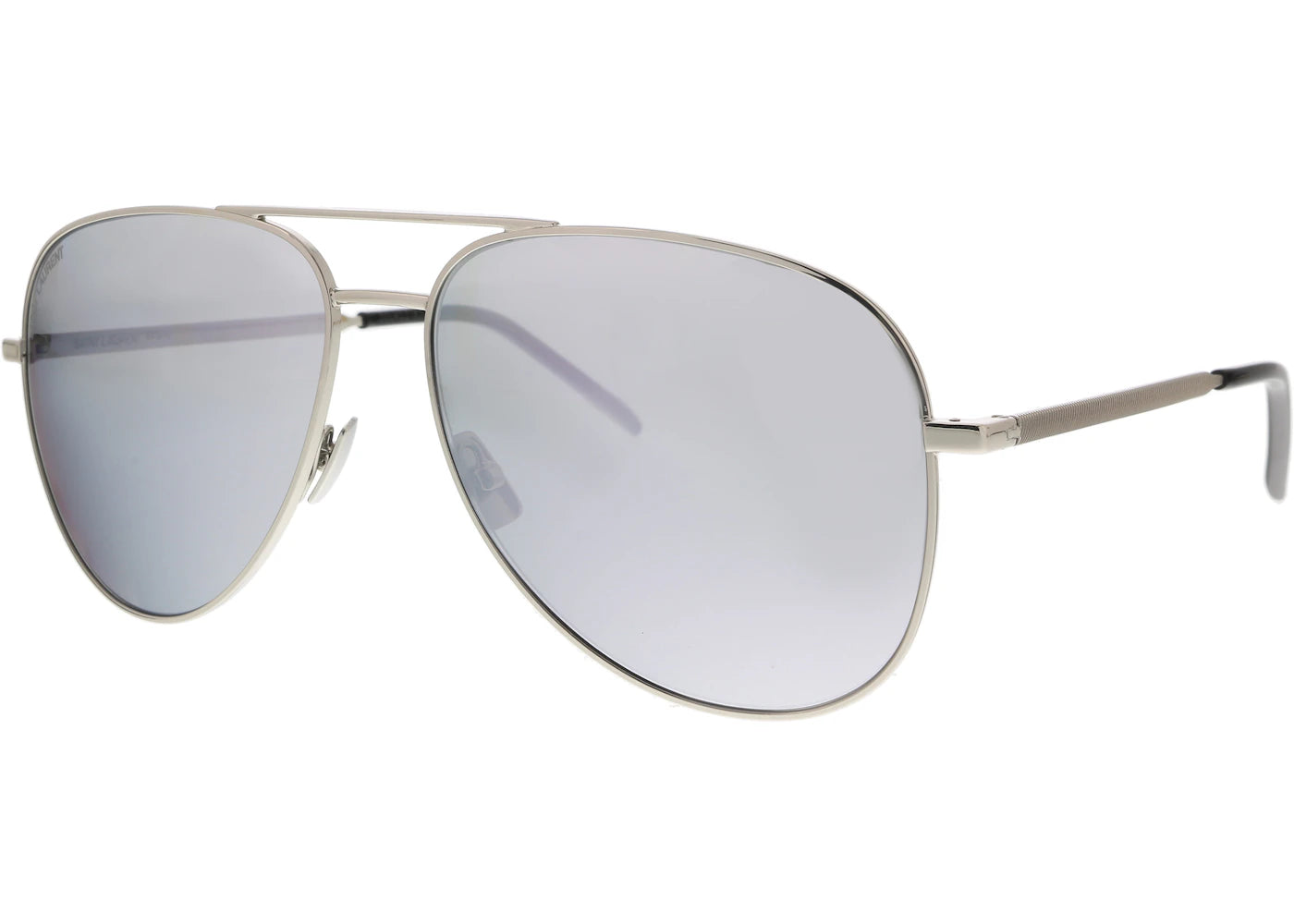 Saint Laurent Rectangle Sunglasses Silver (CLASSIC 11 FOLK-003)