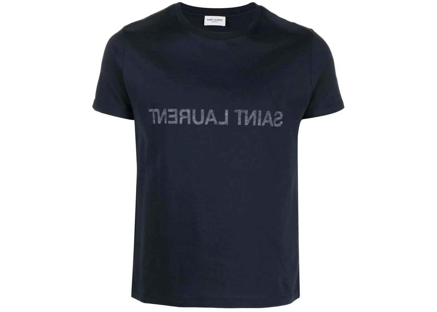 Saint Laurent Round Neck T-shirt Marine/Naturel