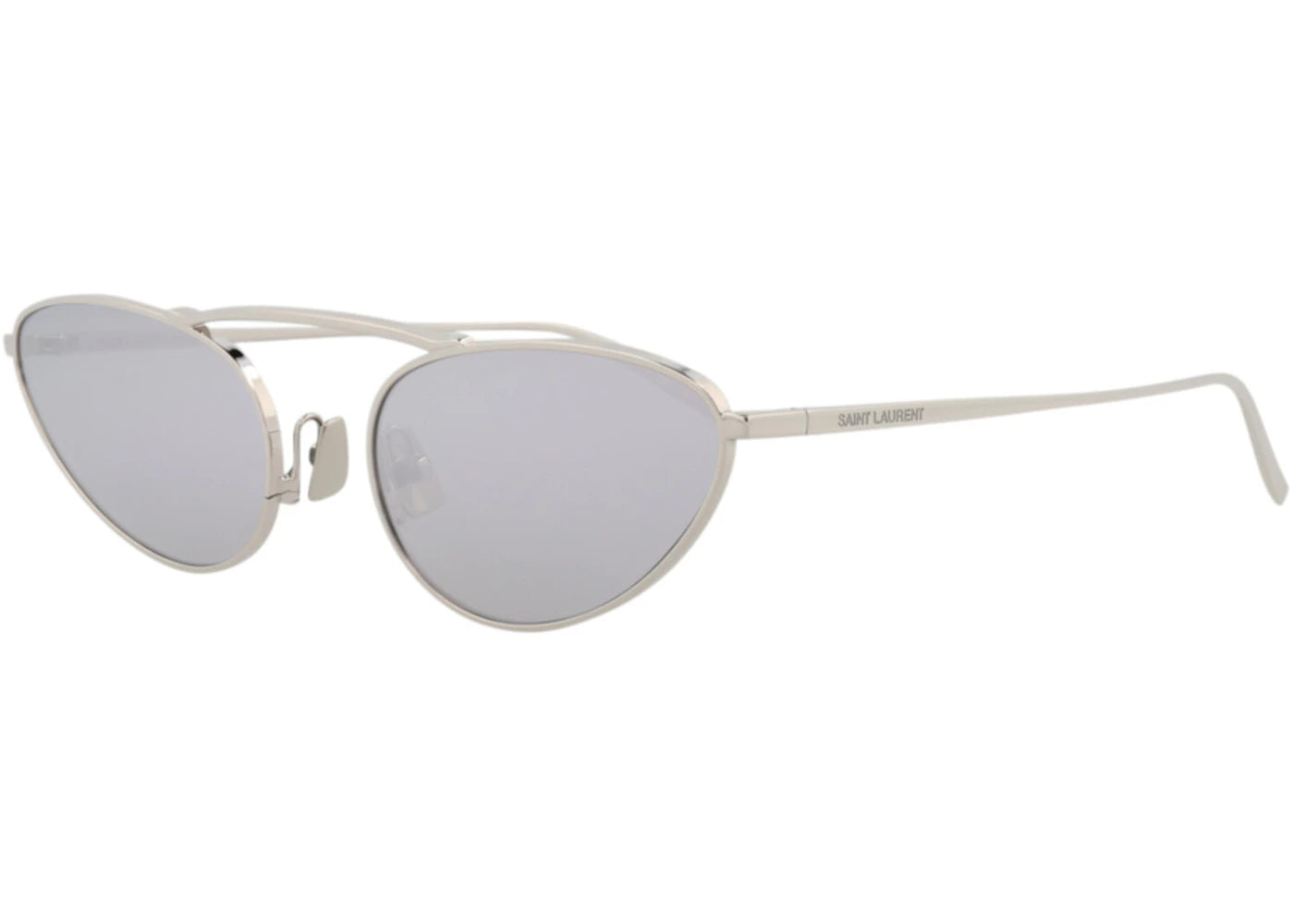 Saint Laurent Round Oval Sunglasses Silver/Silver/Silver (SL538-30013515-004)