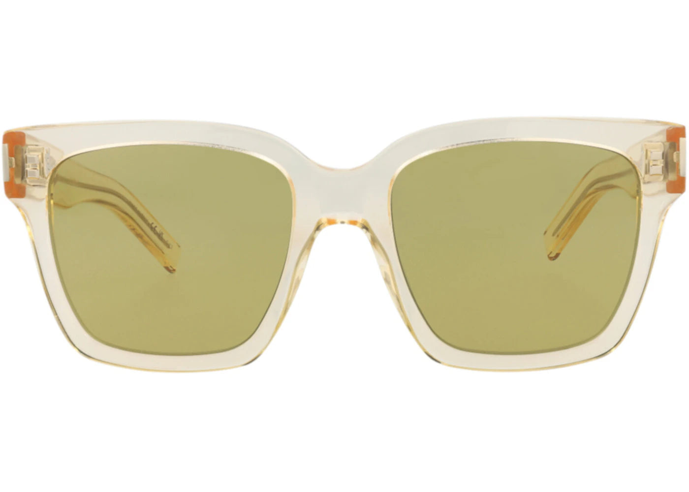 Saint Laurent Square-Frame Acetate Sunglasses Yellow/Yellow/Green (SL507-30013052-005)