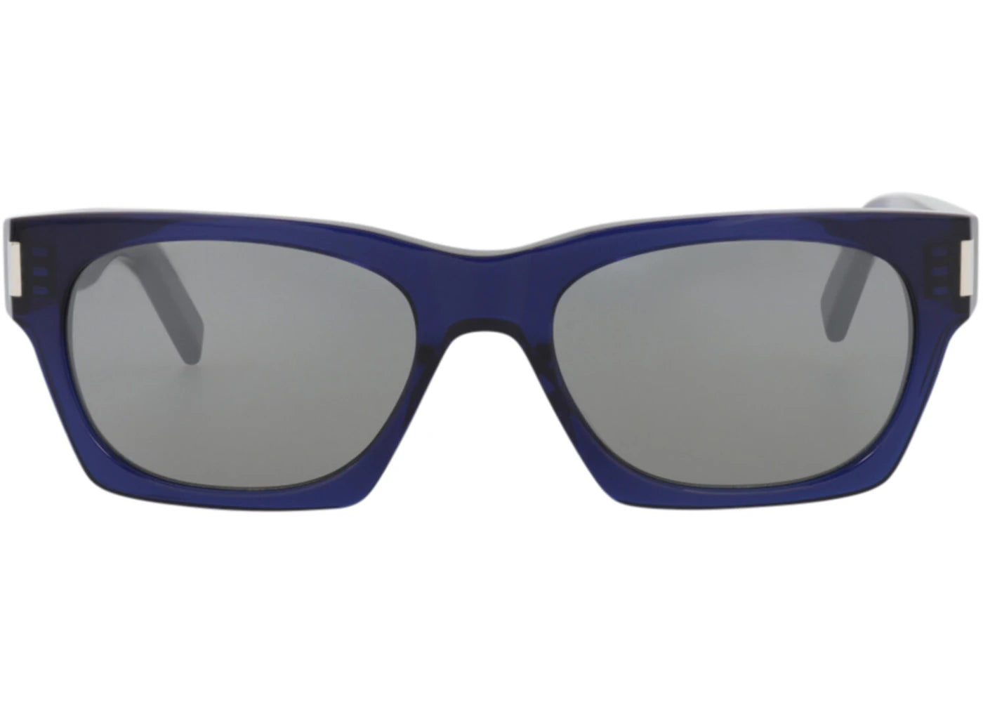 Saint Laurent Square-Frame Recycled Acetate Sunglasses Blue/Blue/Silver (SL402-30009329-015)