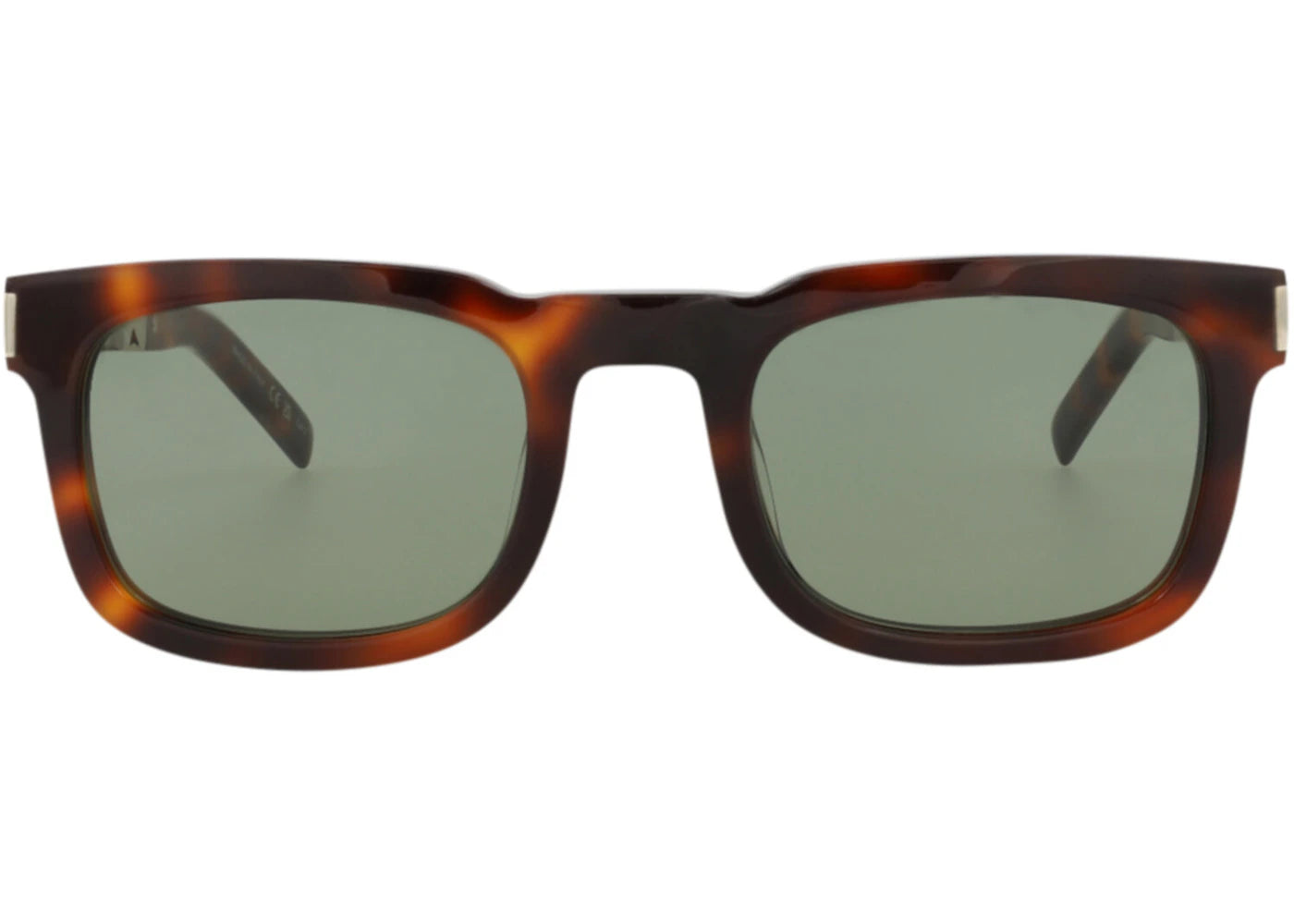 Saint Laurent Square-Frame Recycled Acetate Sunglasses Havana/Gold/Green (SL581-30014111-002)
