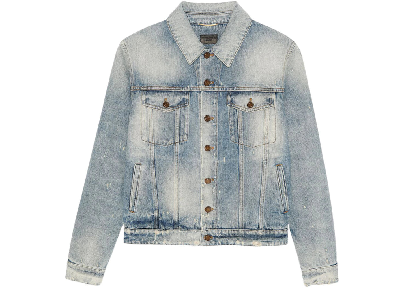 Saint Laurent Women's Boyfriend Denim Jacket Hilton Sky Blue