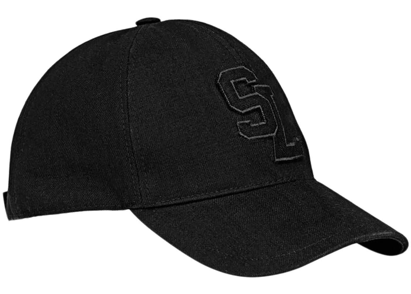 Saint Laurent Women's SL Cotton Canvas Baseball Cap Black