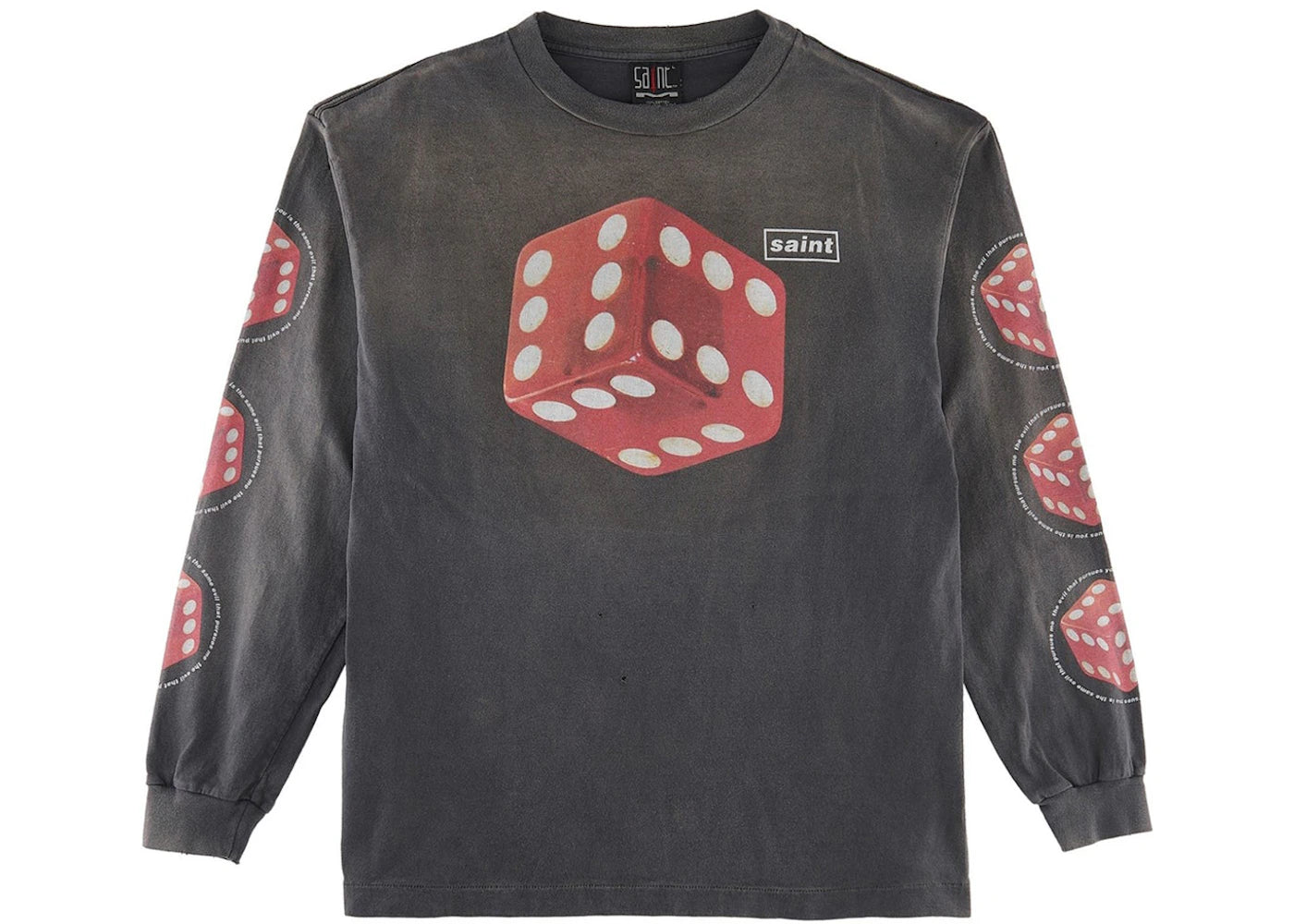 Saint Mxxxxxx Dice L/S Tee Vintage Black