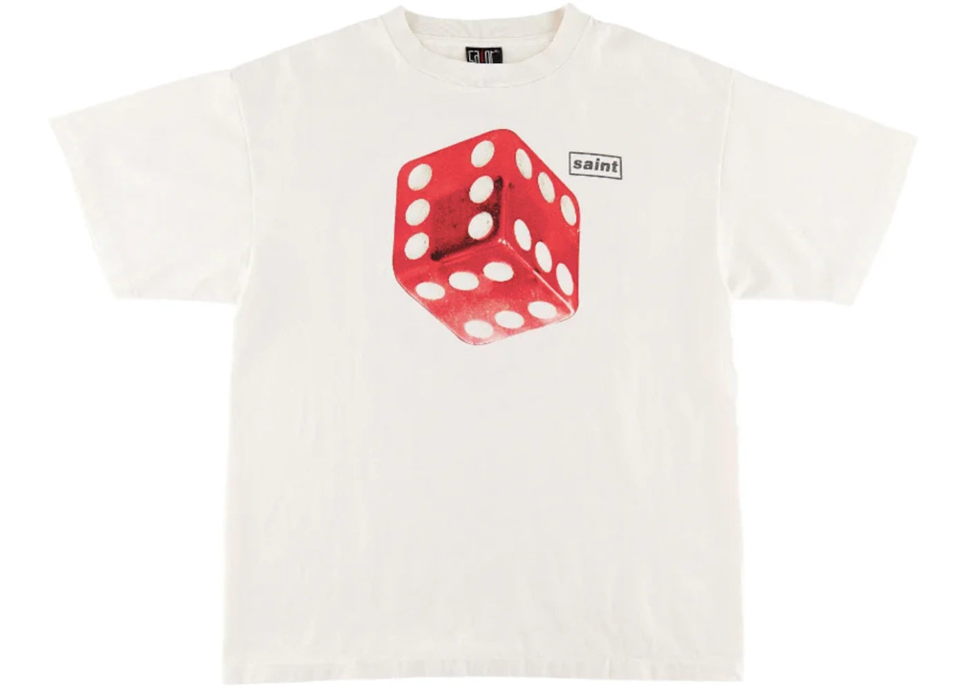 Saint Mxxxxxx Dice T-Shirt Vintage White