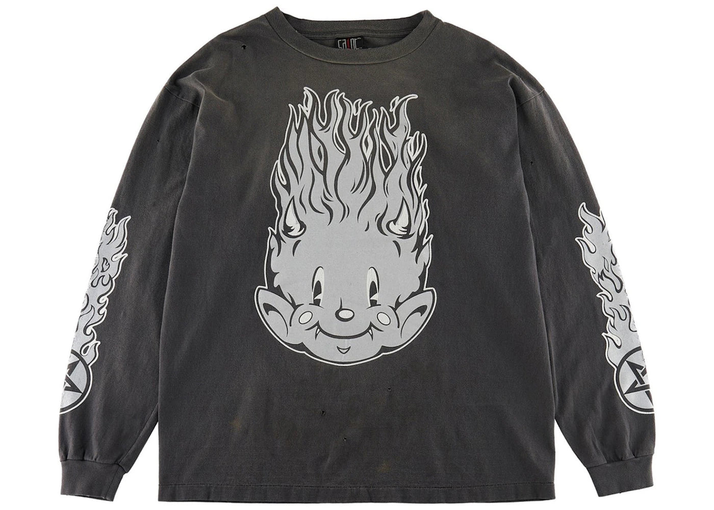Saint Mxxxxxx Fire Baby L/S Tee Vintage Black