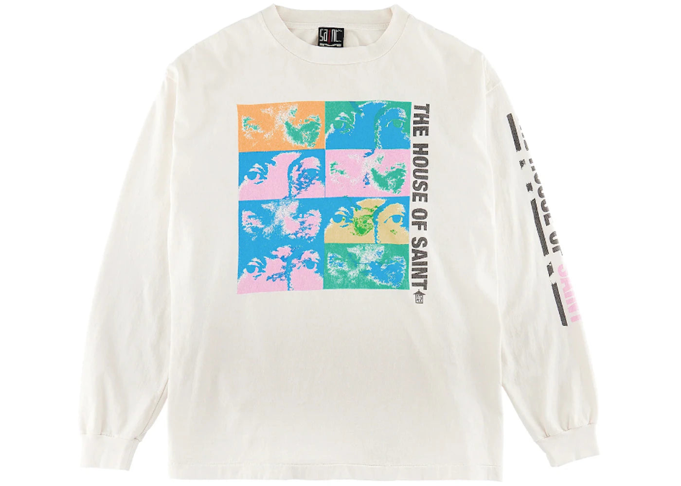 Saint Mxxxxxx House Saint L/S T-Shirt Vintage White