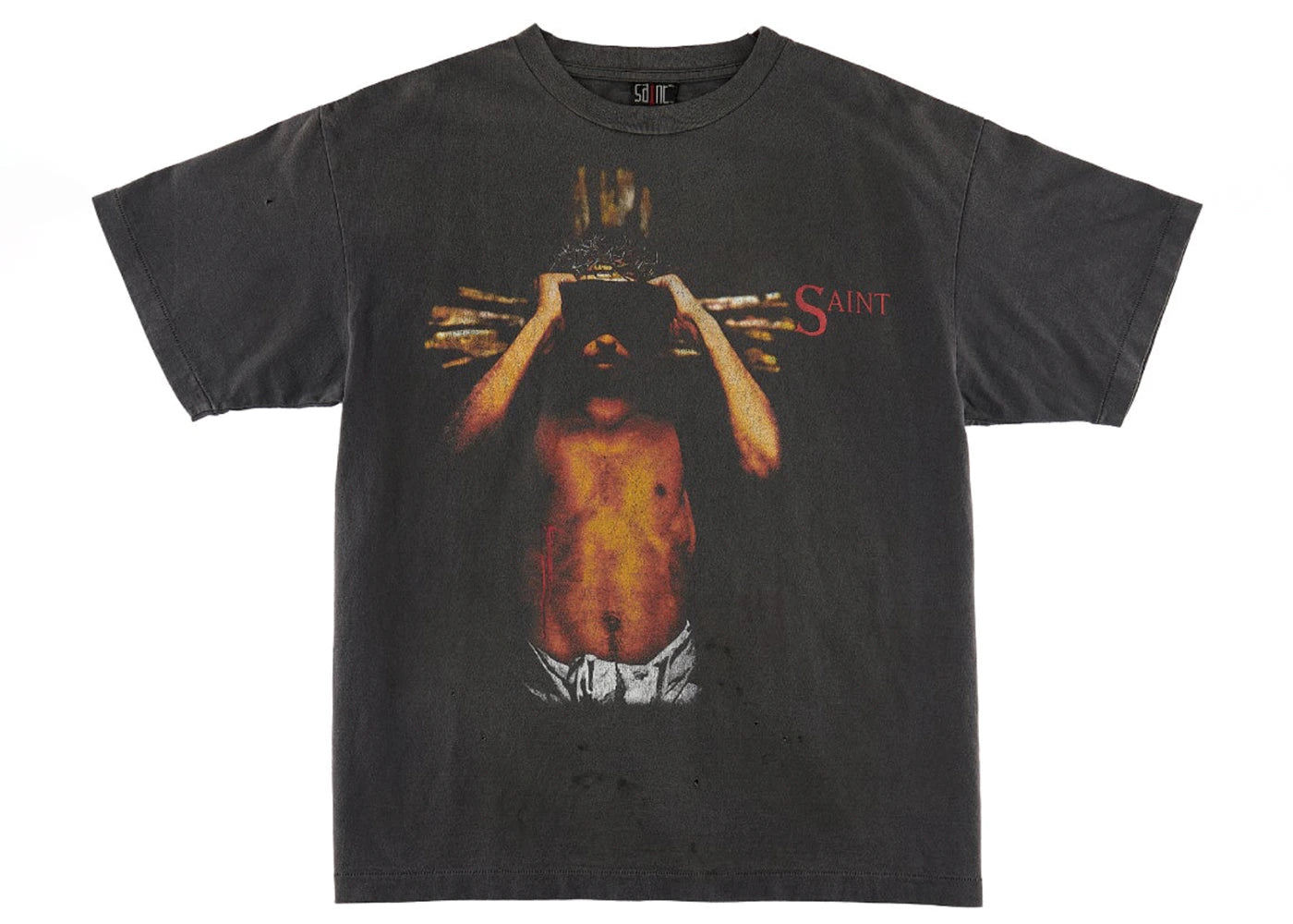 Saint Mxxxxxx We Live Hell T-Shirt Vintage Black