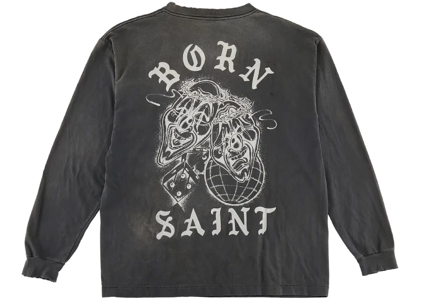 Saint Mxxxxxx x Born X Raised Born Saint L/S T-Shirt Vintage Black