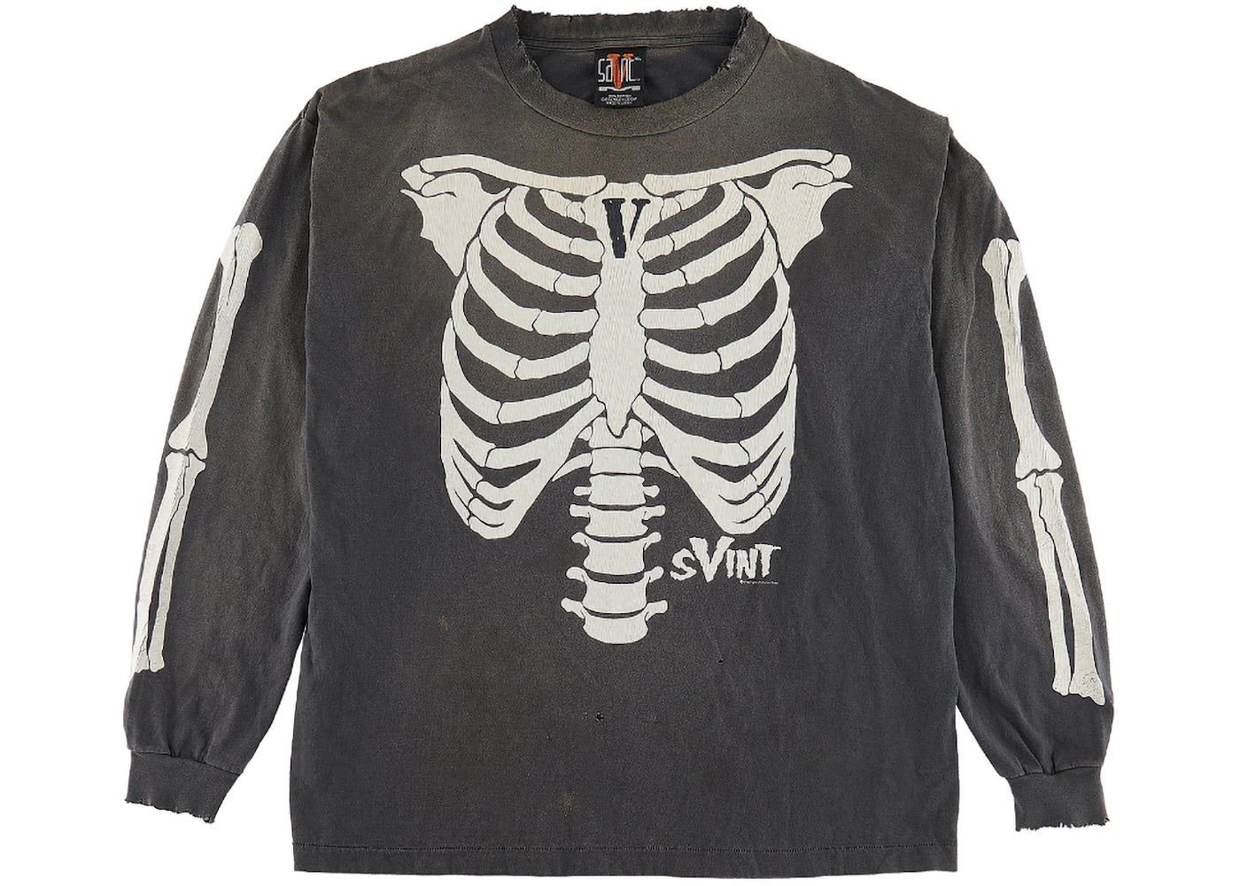 Saint Mxxxxxx x VLONE Bone L/S T-Shirt Vintage Black
