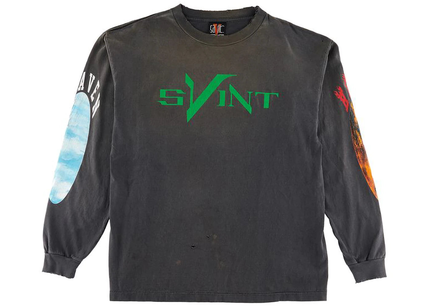 Saint Mxxxxxx x VLONE Skull L/S T-Shirt Vintage Black