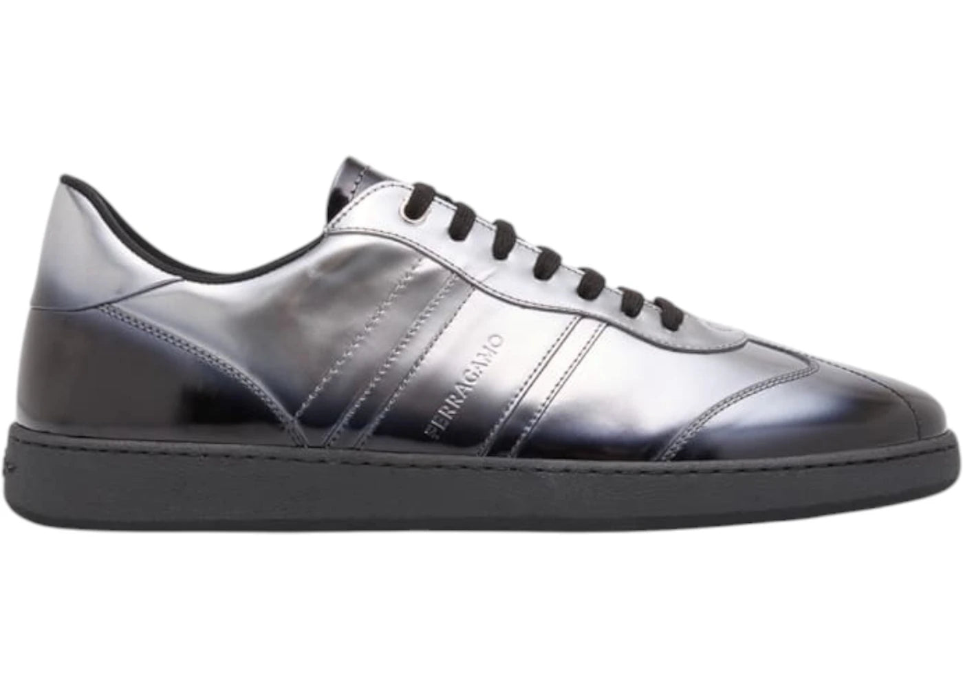 Salvatore Ferragamo Achille Sneaker Black Silver