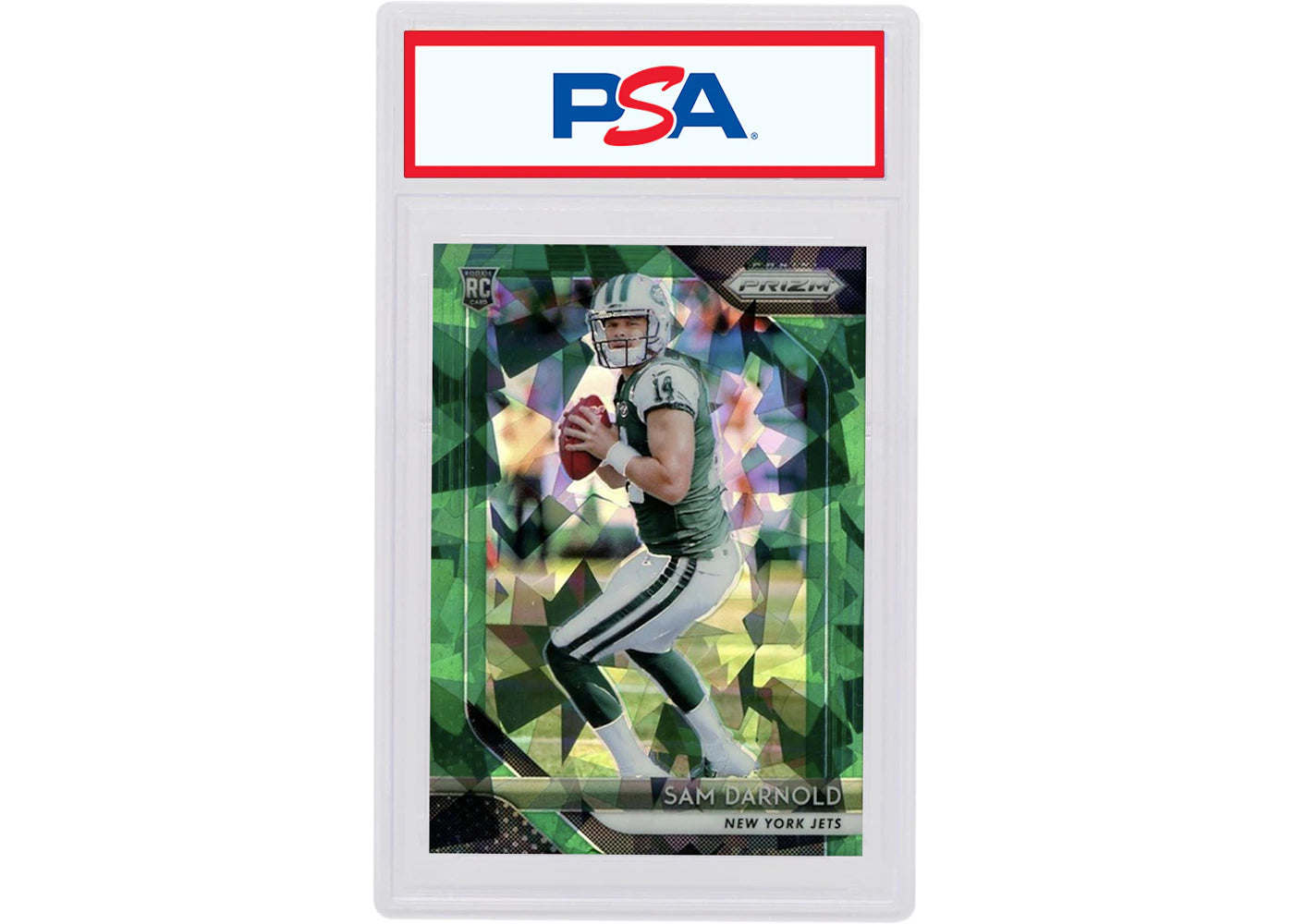 Sam Darnold 2018 Panini Prizm Football Rookie Green Crystals /75 #203 (PSA or BGS Graded)