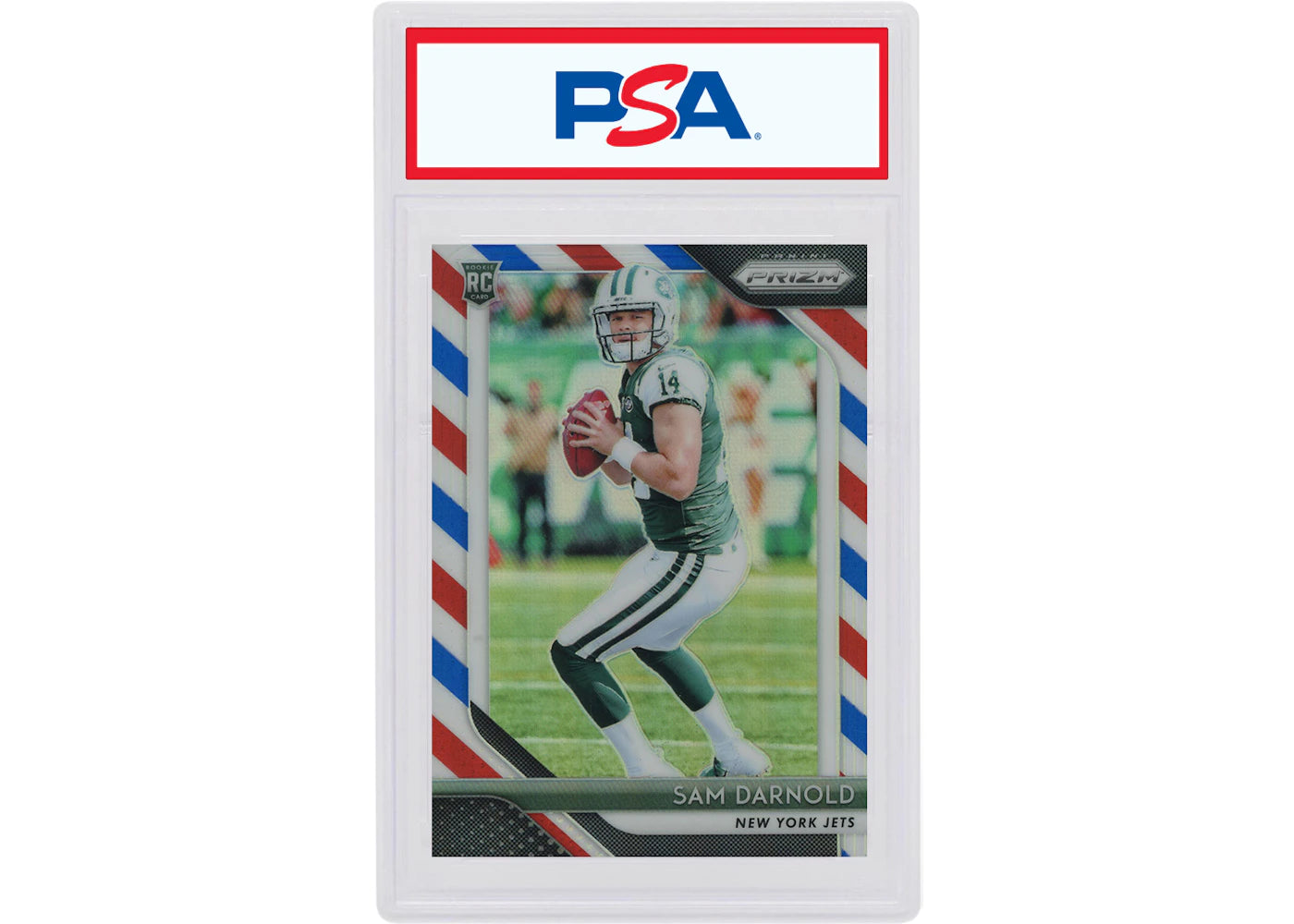 Sam Darnold 2018 Panini Prizm Rookie Red/White/Blue #203 (PSA or BGS Graded)