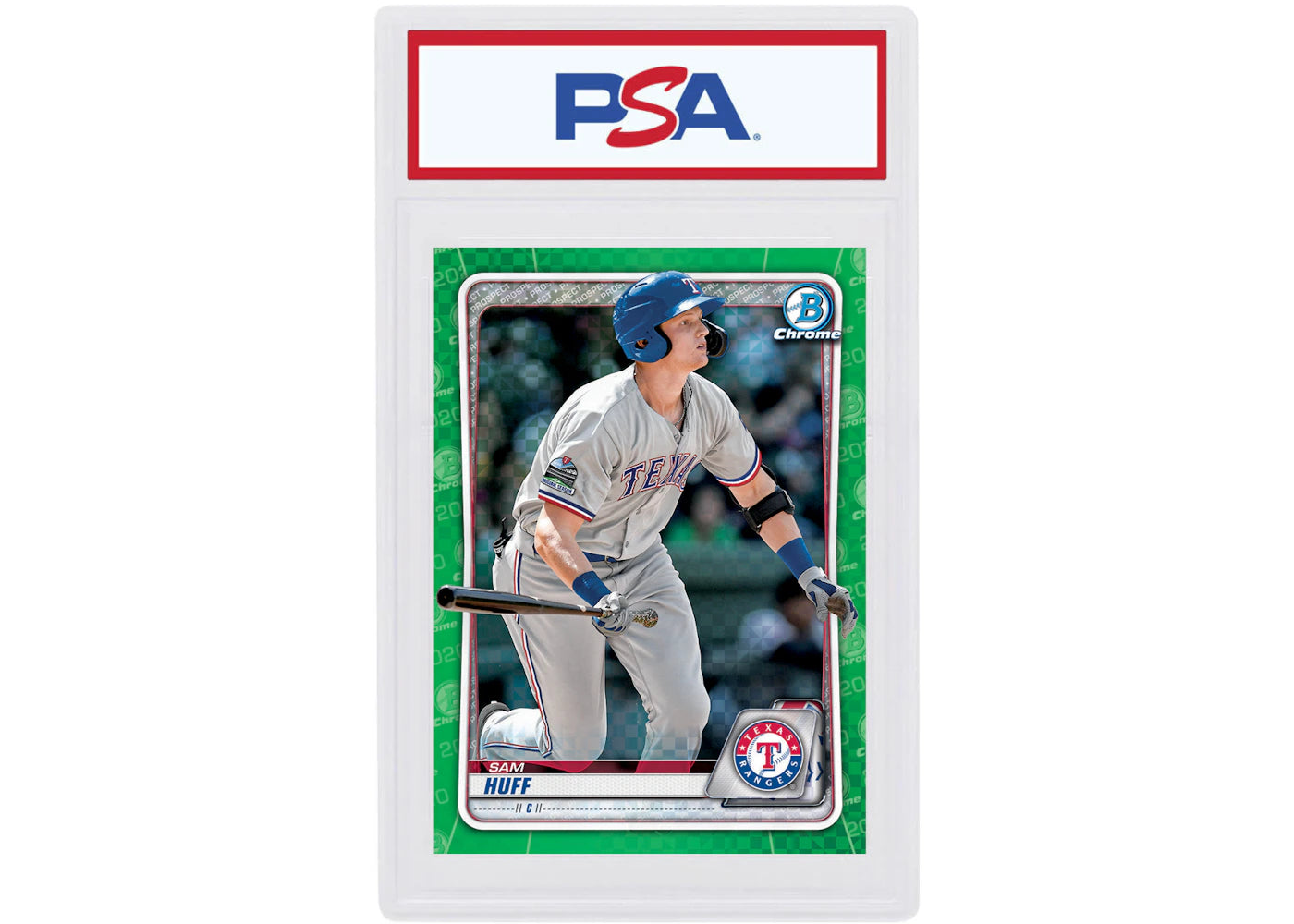 Sam Huff 2020 Bowman Chrome X Green X-Fractor /31 #BCP-237 (PSA or BGS Graded)