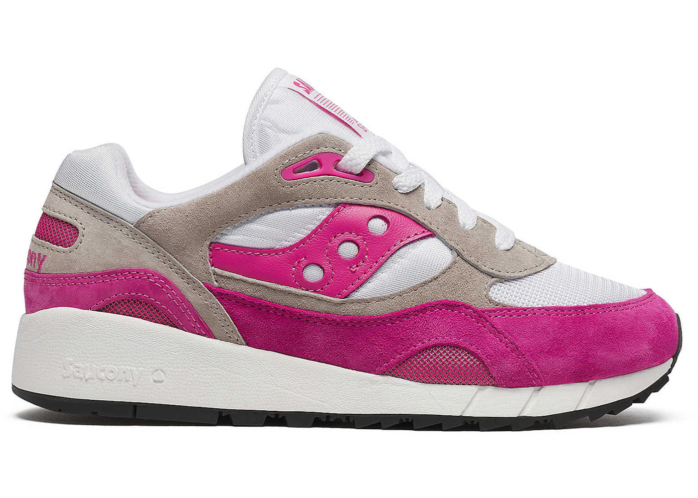 Saucony Shadow 6000 White Grey Pink