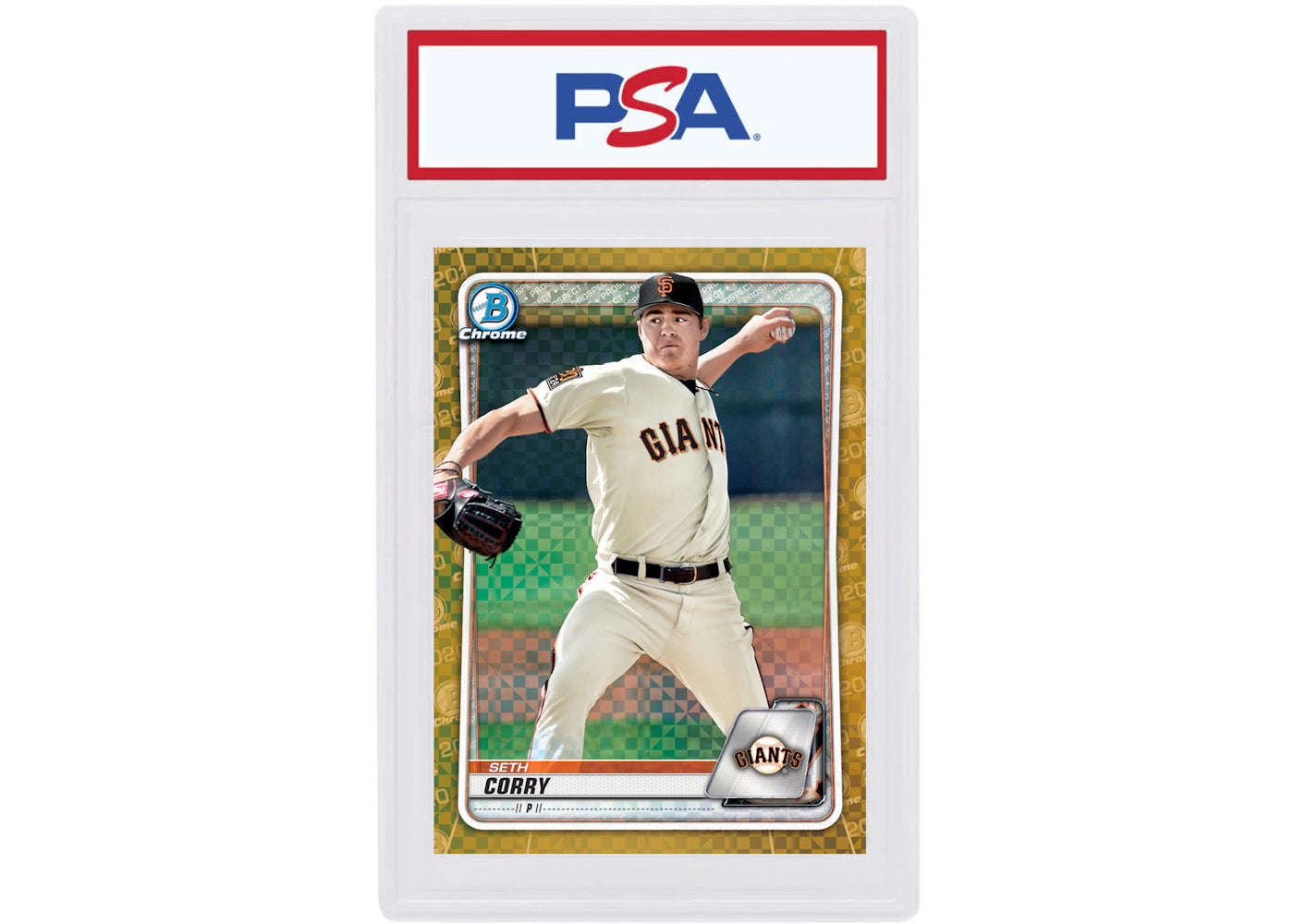 Seth Corry 2020 Bowman Chrome X Gold X-Fractor /3 #BCP-242 (PSA or BGS Graded)
