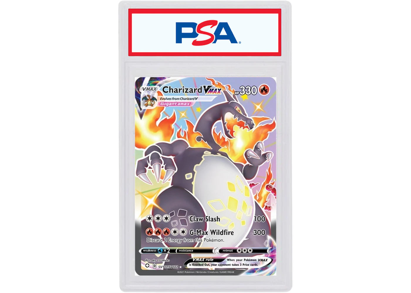 Shiny Charizard VMAX 2021 Pokemon TCG Sword & Shield Shining Fates Full Art #SV107/SV122 (PSA or BGS Graded)
