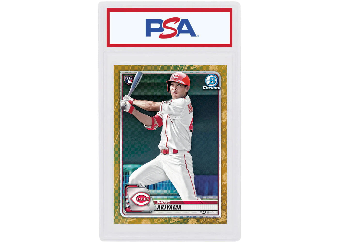Shogo Akiyama 2020 Bowman Chrome X Rookie Gold X-Fractor /3 #71 (PSA or BGS Graded)