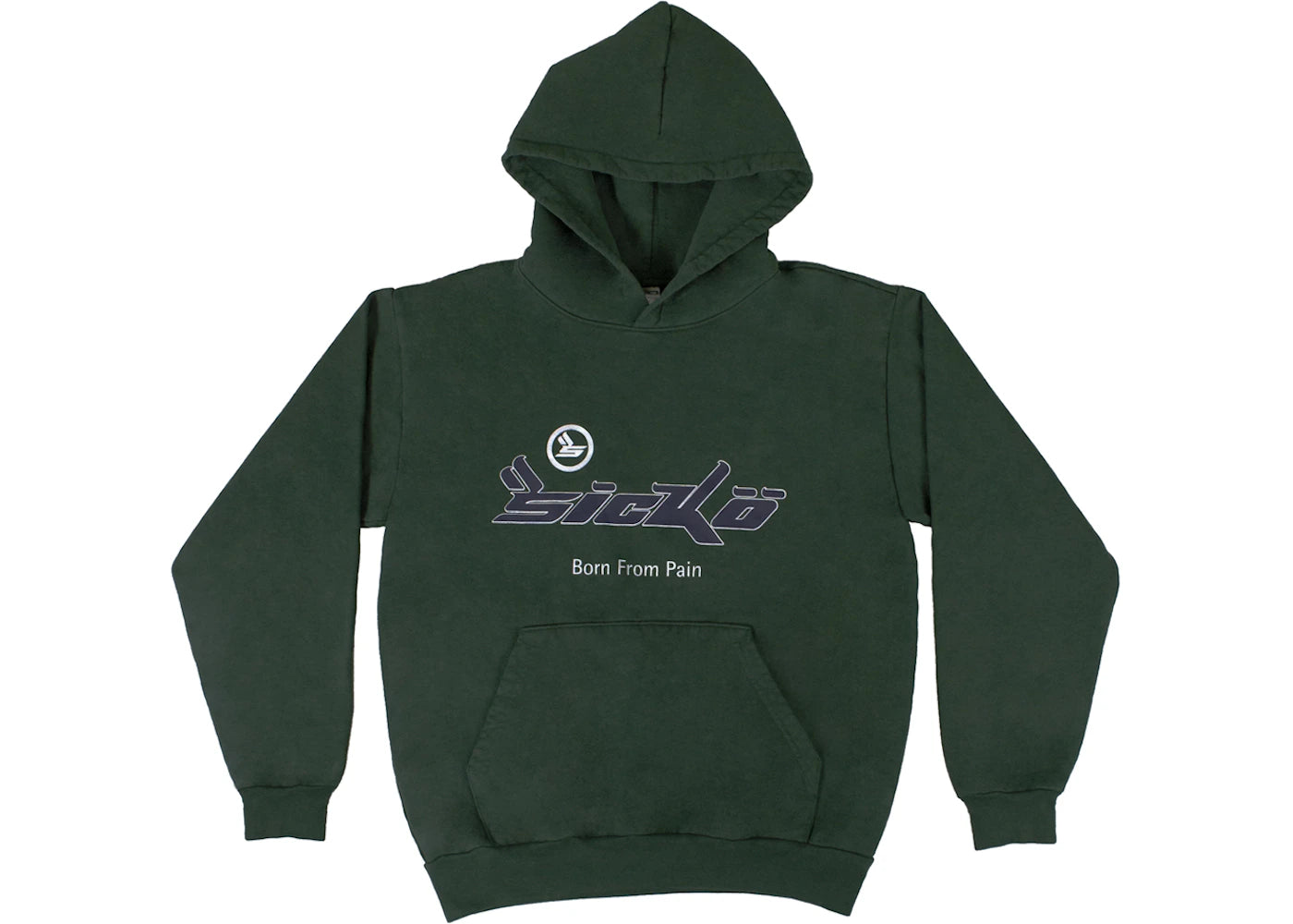 Sicko Pain Hoodie Camo Green