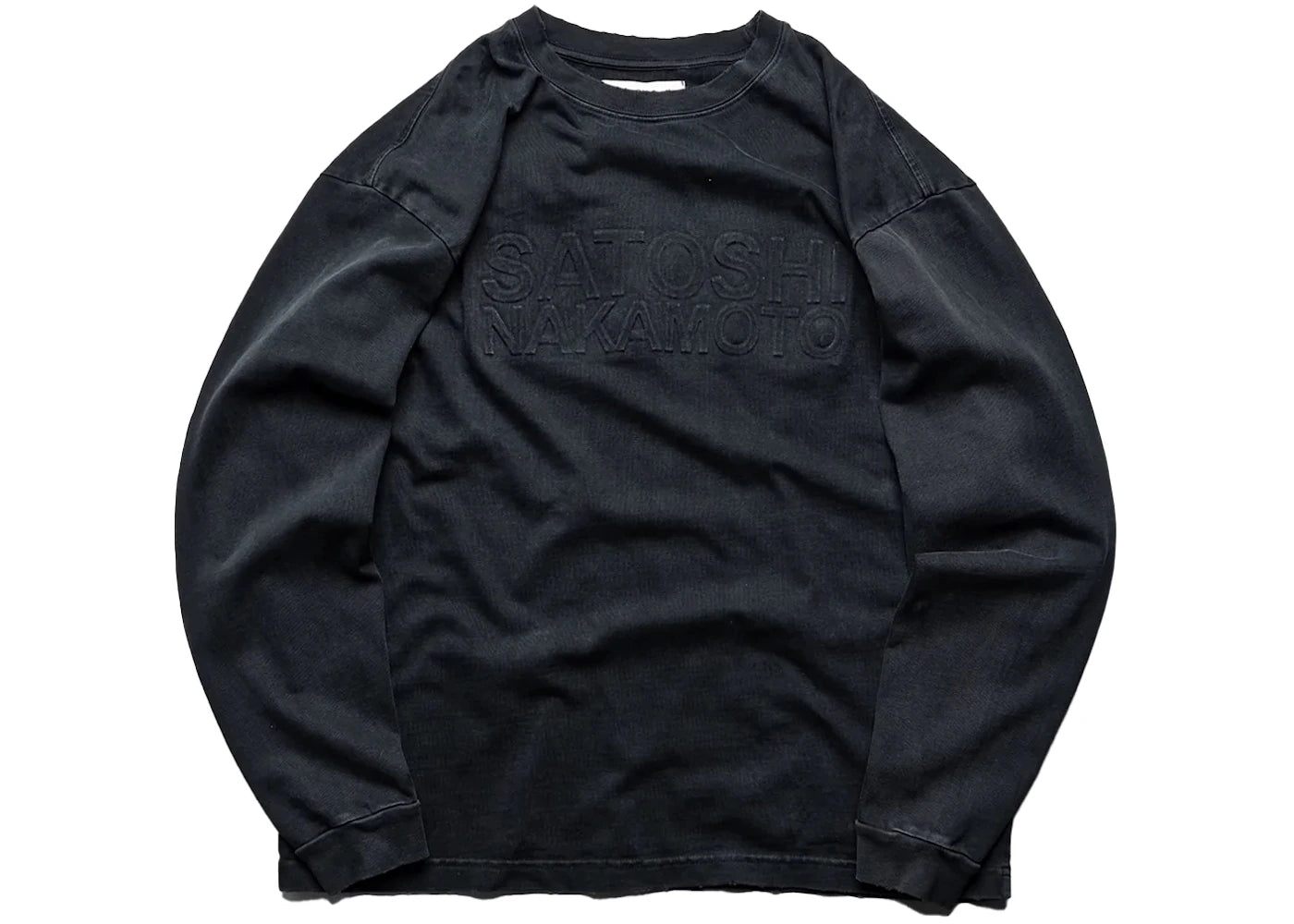 Sicko x Satoshi Nakamoto Emboss Long Sleeve Tee Vintage Black