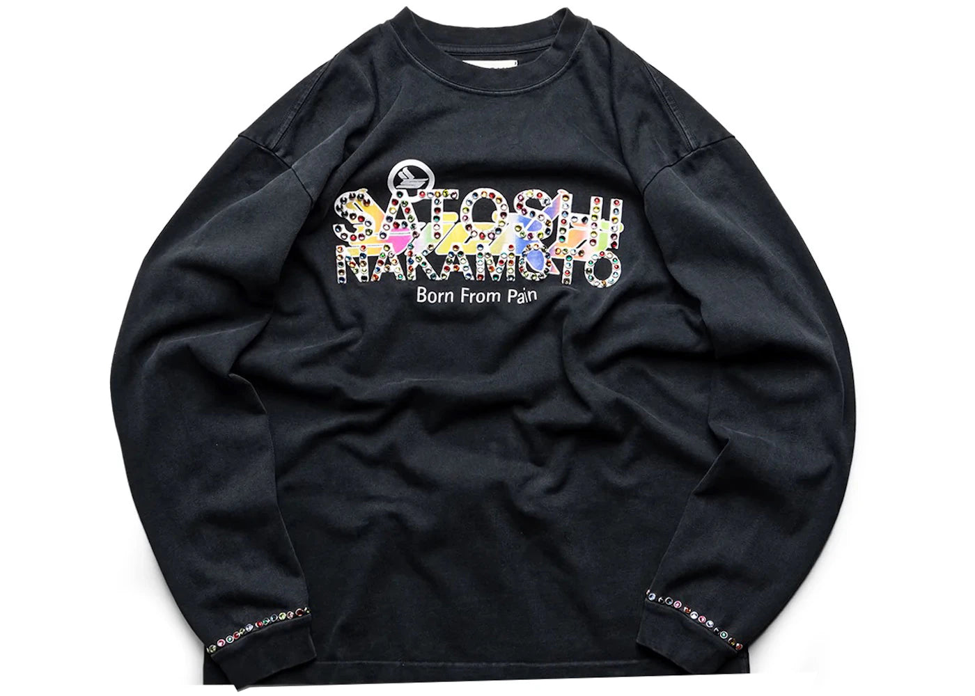 Sicko x Satoshi Nakamoto Studded Gradient L/S Tee Black