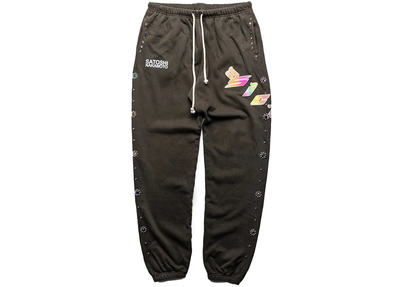Sicko x Satoshi Nakamoto Studded Gradient Sweatpant Brown