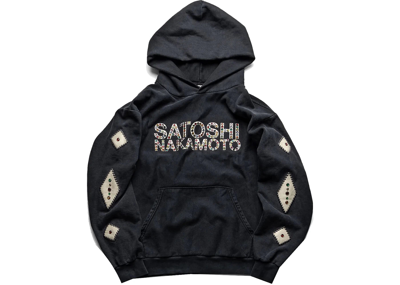 Sicko x Satoshi Nakamoto Studded Logo Hoodie Black