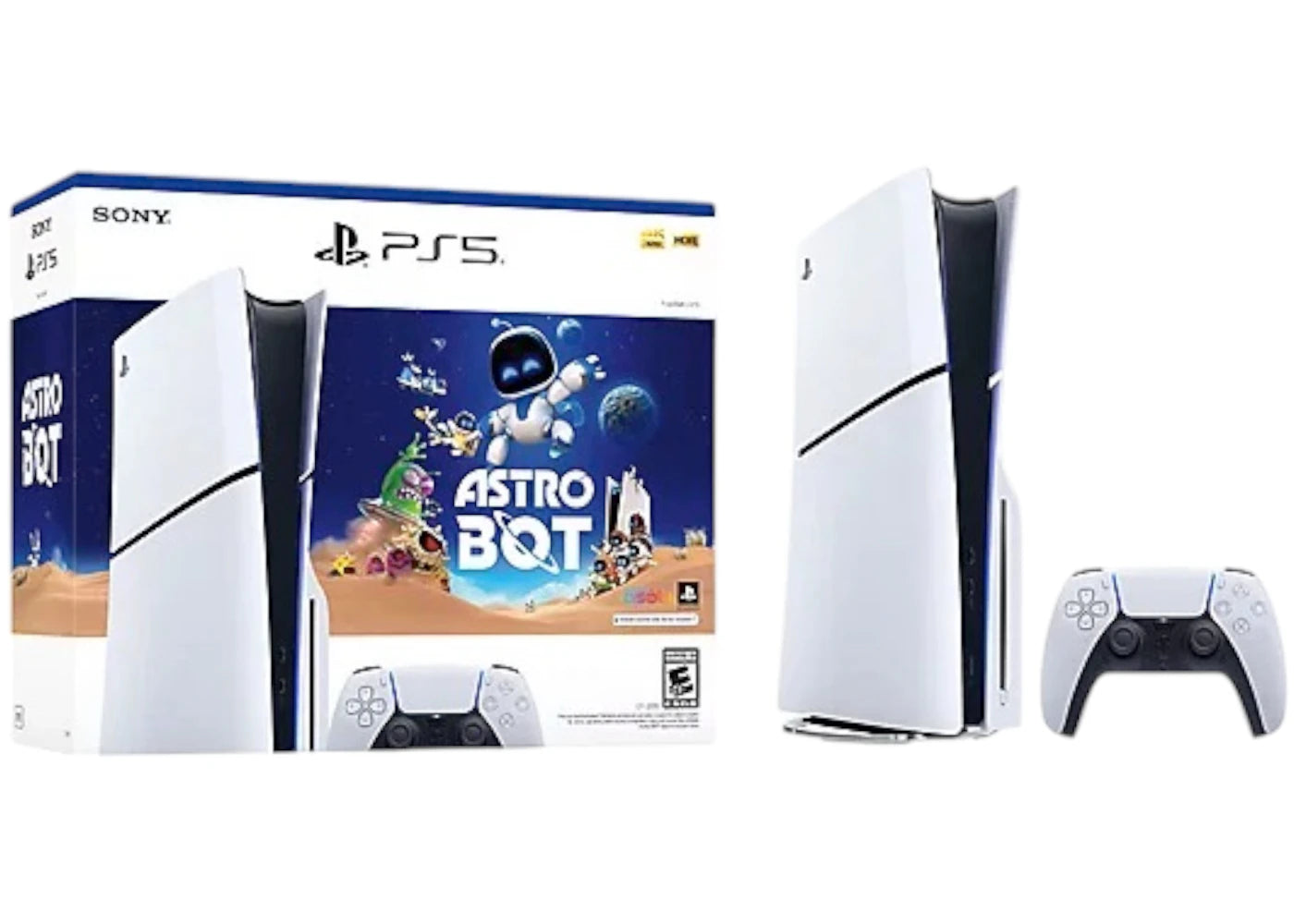 Sony PlayStation 5 PS5 Blu-Ray Astro Bot Slim Console Bundle (UK Plug)