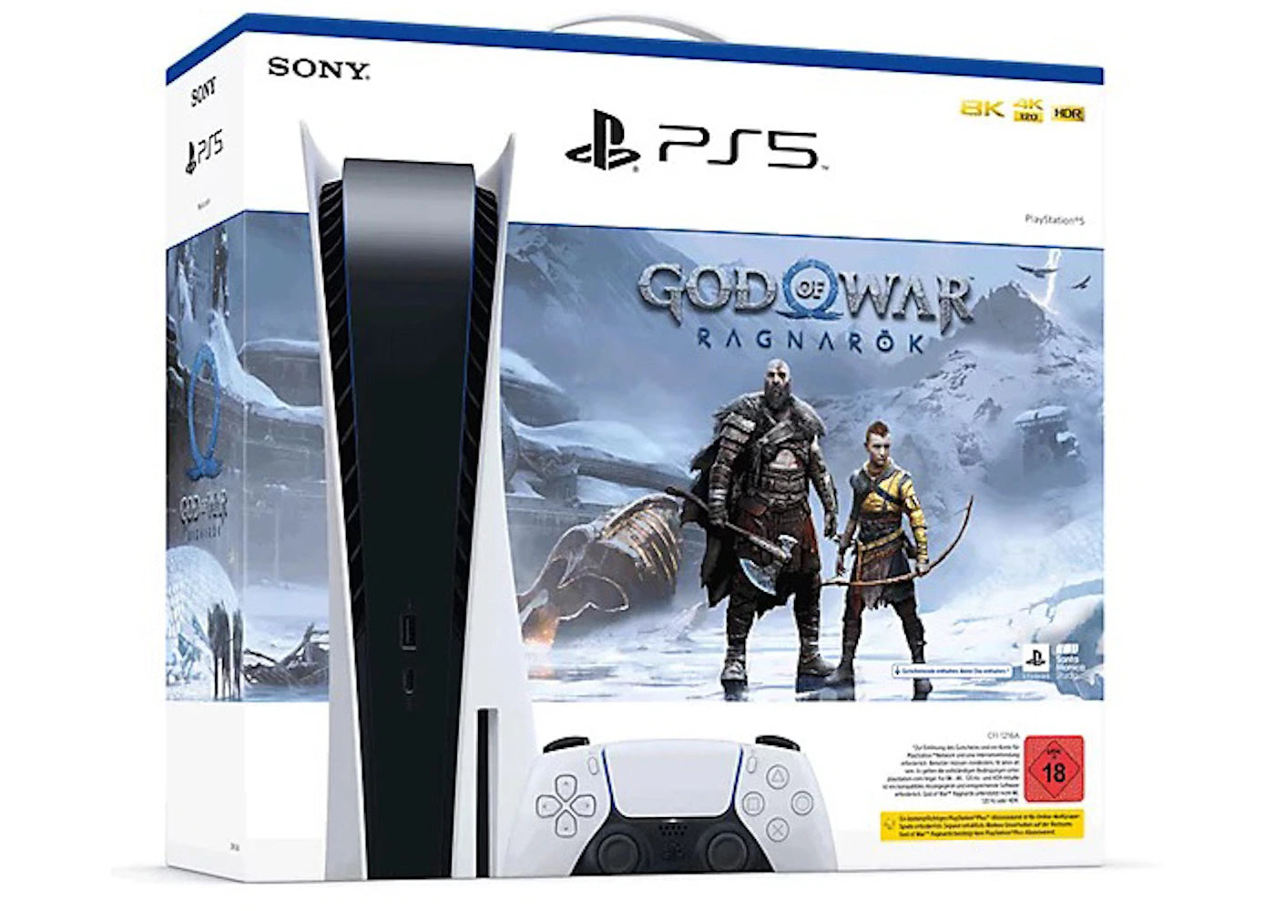Sony PlayStation 5 PS5 Blu-ray Edition God of War Ragnarök (EU Plug) Console Bundle