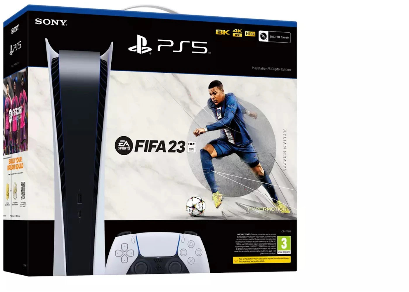 Sony PlayStation 5 PS5 Digital Edition EA SPORTS FIFA 23 Console Bundle (UK Plug) 9453697