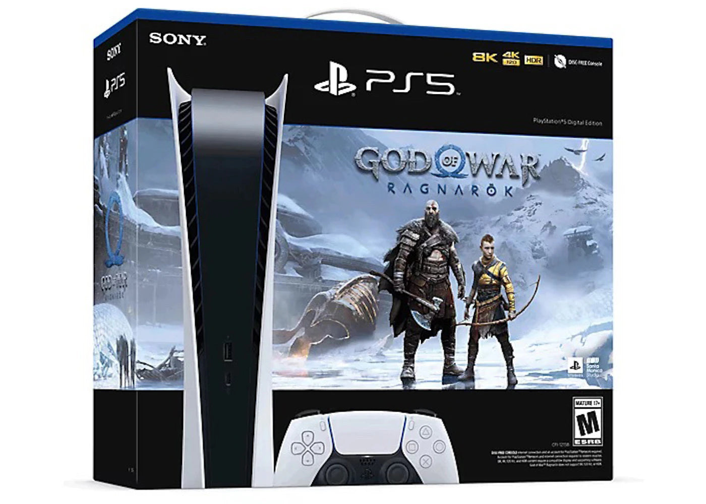 Sony PlayStation 5 PS5 Digital Edition God of War Ragnarök (JPN Plug) Console Bundle CFIJ-10005