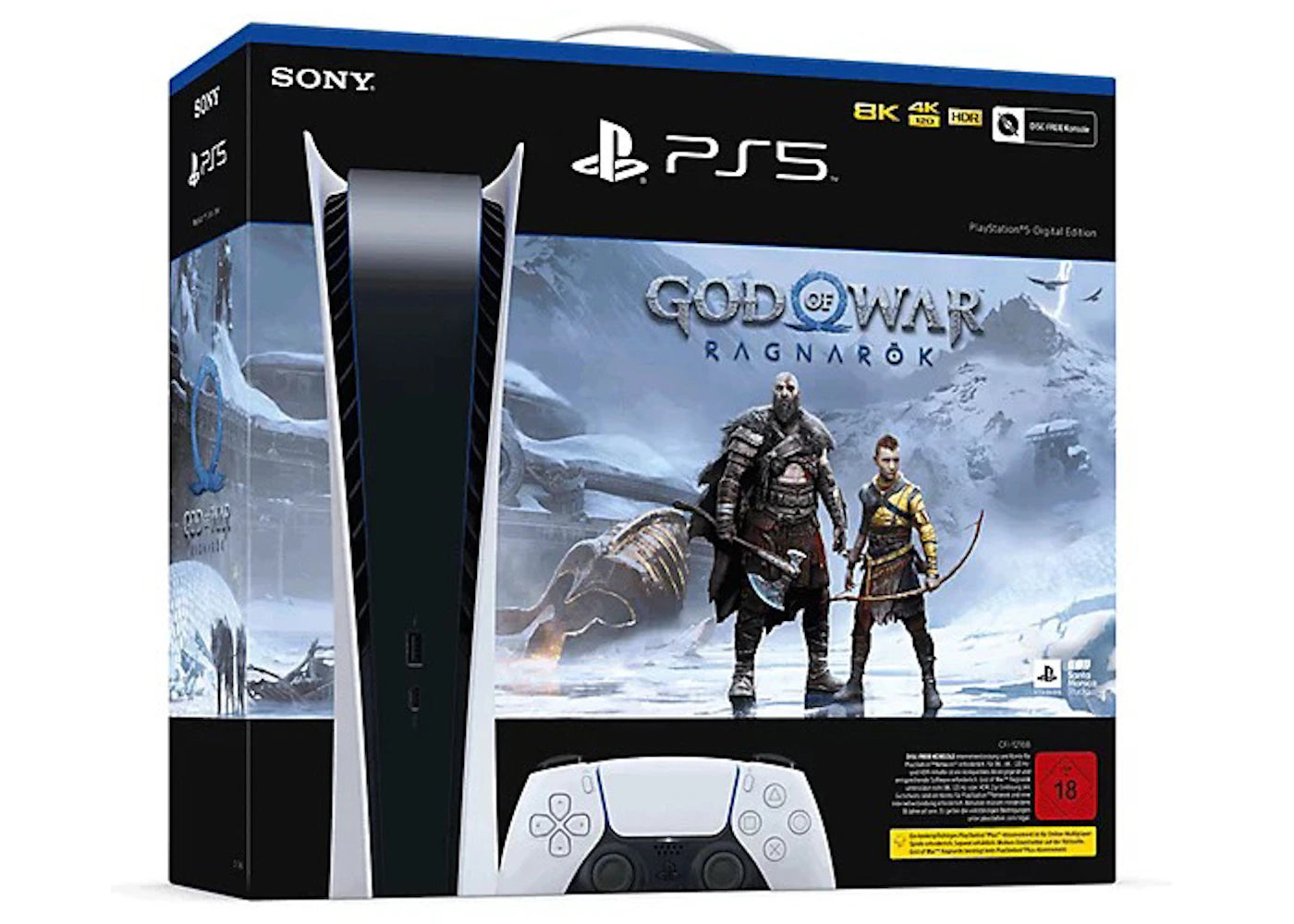 Sony PlayStation 5 PS5 Digital Edition God of War Ragnarök (KR Plug) Console Bundle CFI-1218