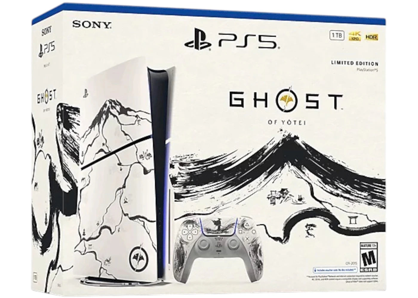 Sony PlayStation 5 PS5 Slim Ultra HD Ghost of Yotei Black Limited Edition Bundle (UK Plug)