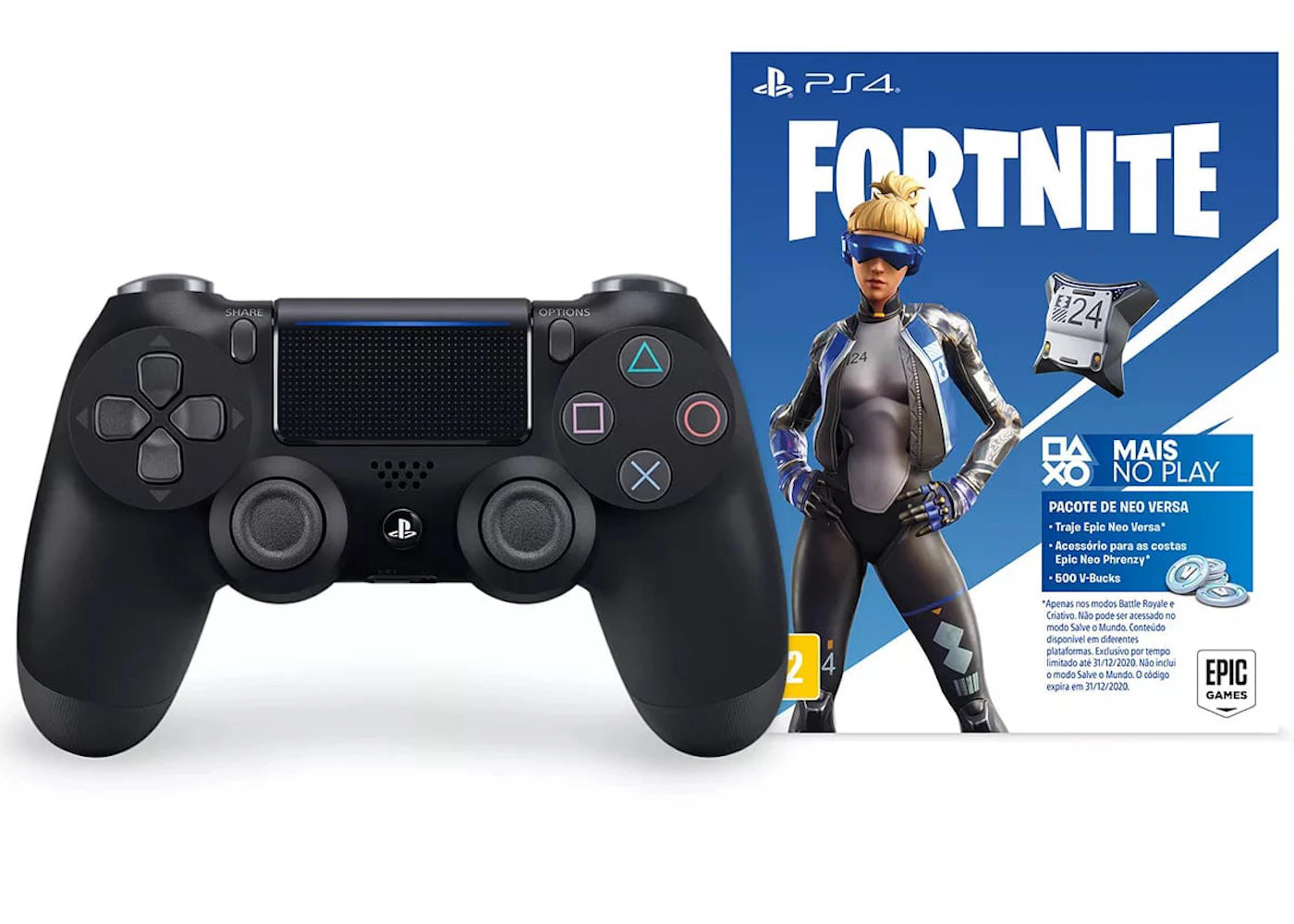 Sony Playstation 4 Dualshock 4 Wirless Controller Fortnite Neo Versa Bundle 3004661
